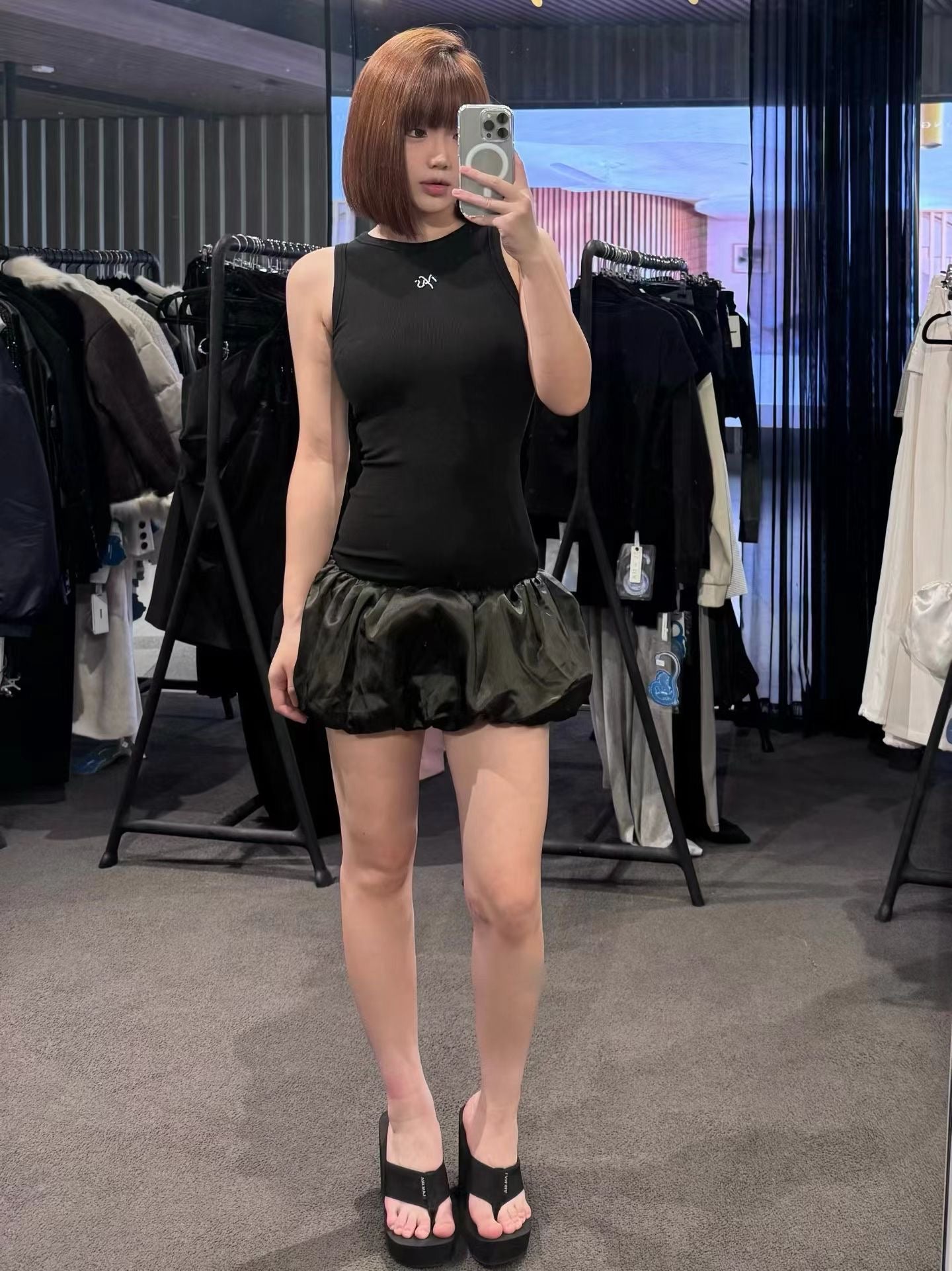 NAWS BLACK 3-CARAT BUD DRESS