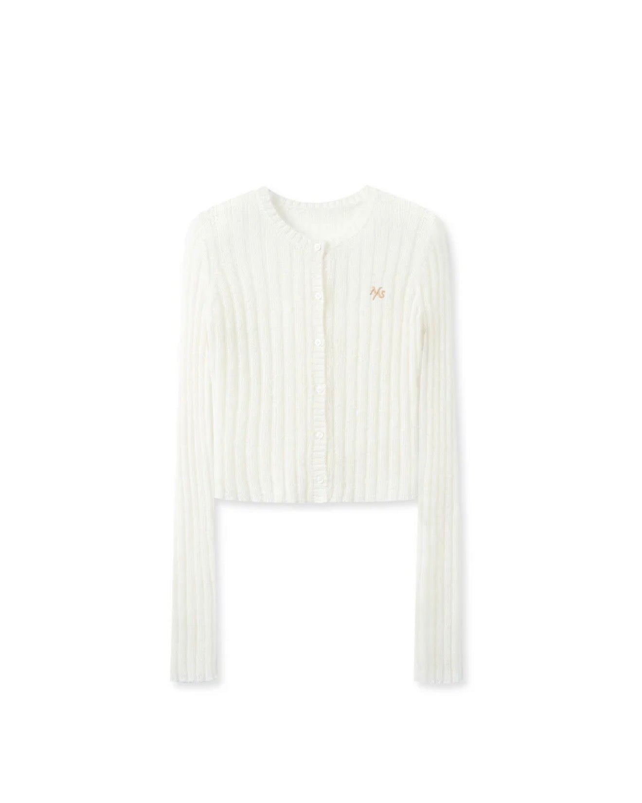 NAWS SEASHELL WHITE ZURICH KNIT CARDIGAN