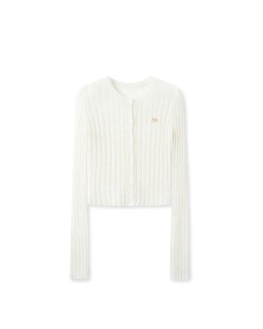 NAWS SEASHELL WHITE ZURICH KNIT CARDIGAN