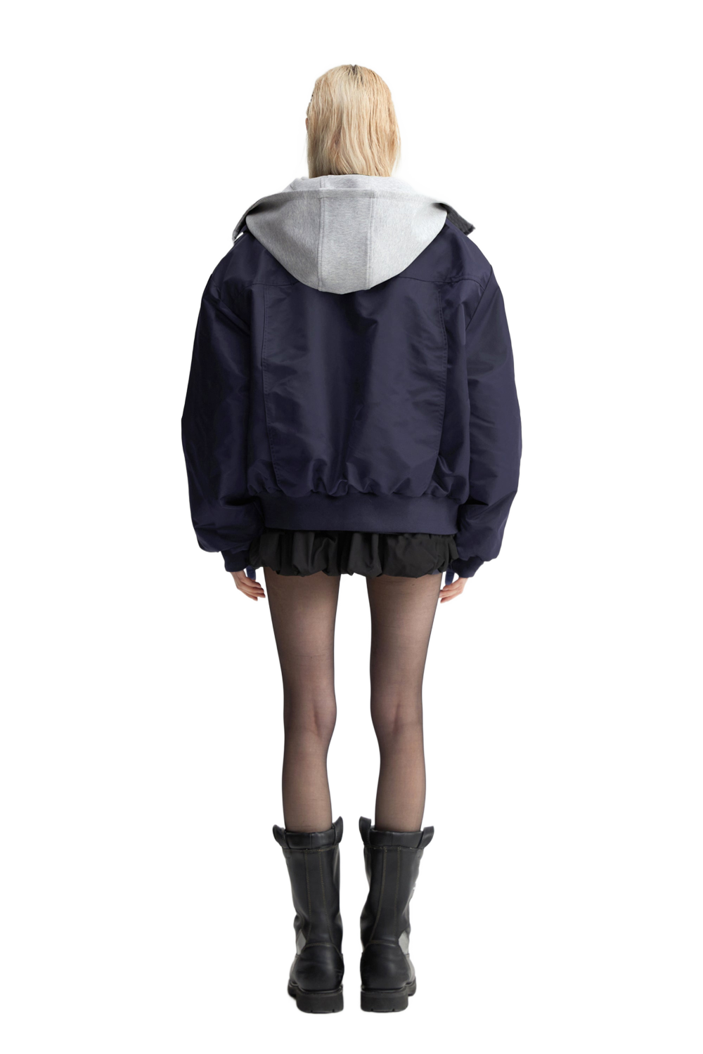 YJ1 OVERSIZED BOMBER JACKET IN BLUE