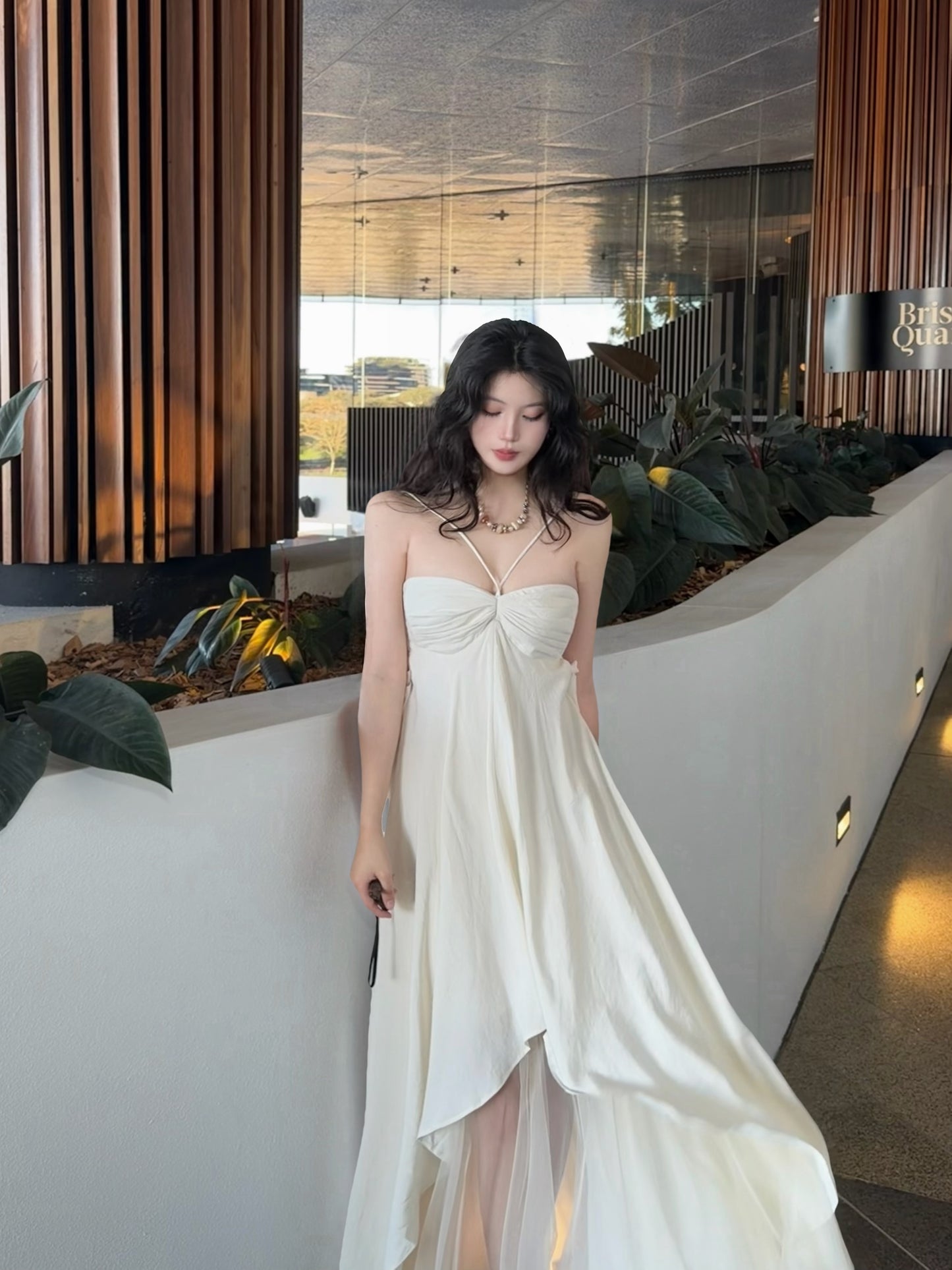 Crow Crew Backless tied maxi dress