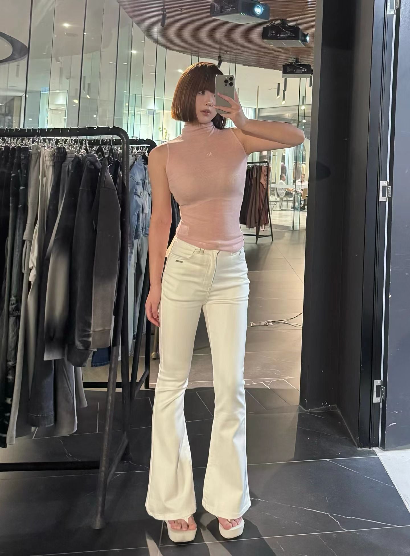 NAWS +5CM MODEL JEANS WHITE