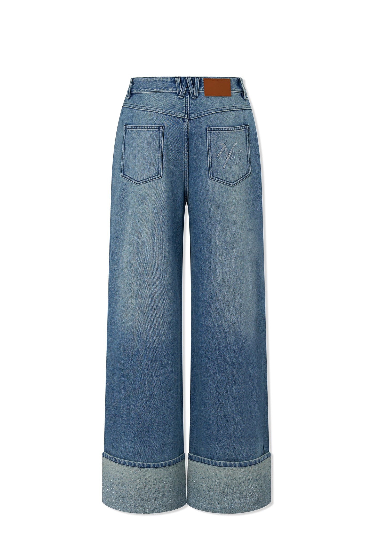 NAWS 9-CARAT DENIM STRAIGHT-LEG PANTS LIGHT BLUE