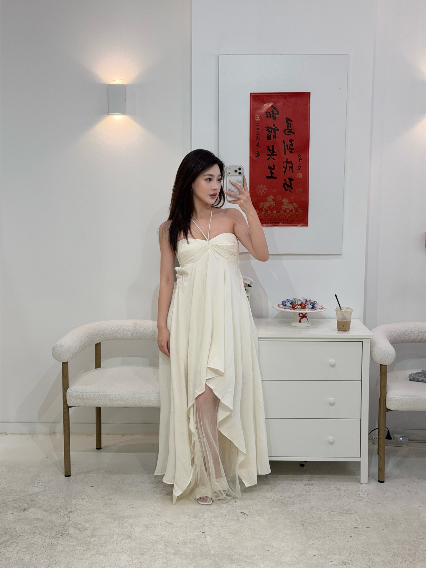Crow Crew Backless tied maxi dress
