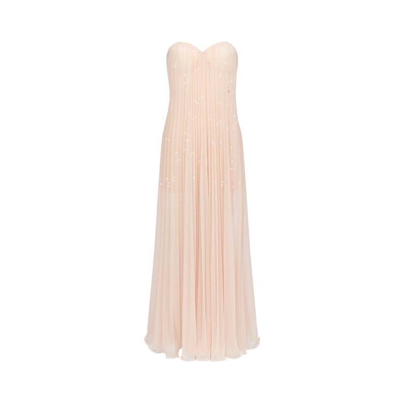 Sheer Luck Thea Strapless Mesh Backless Dress