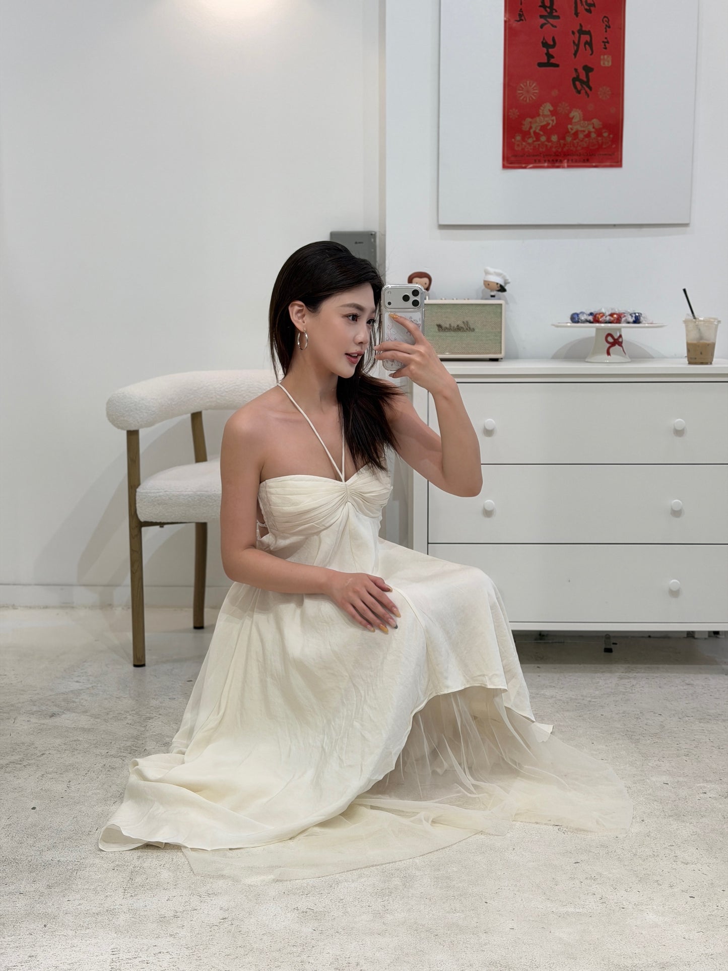 Crow Crew Backless tied maxi dress