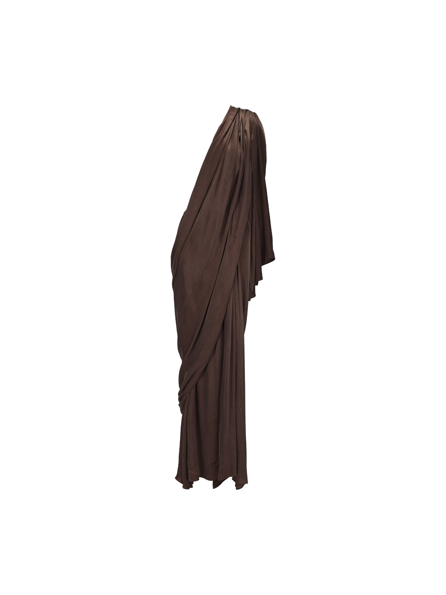 ELYWOOD DARK BROWN WRAP LONG ROBE