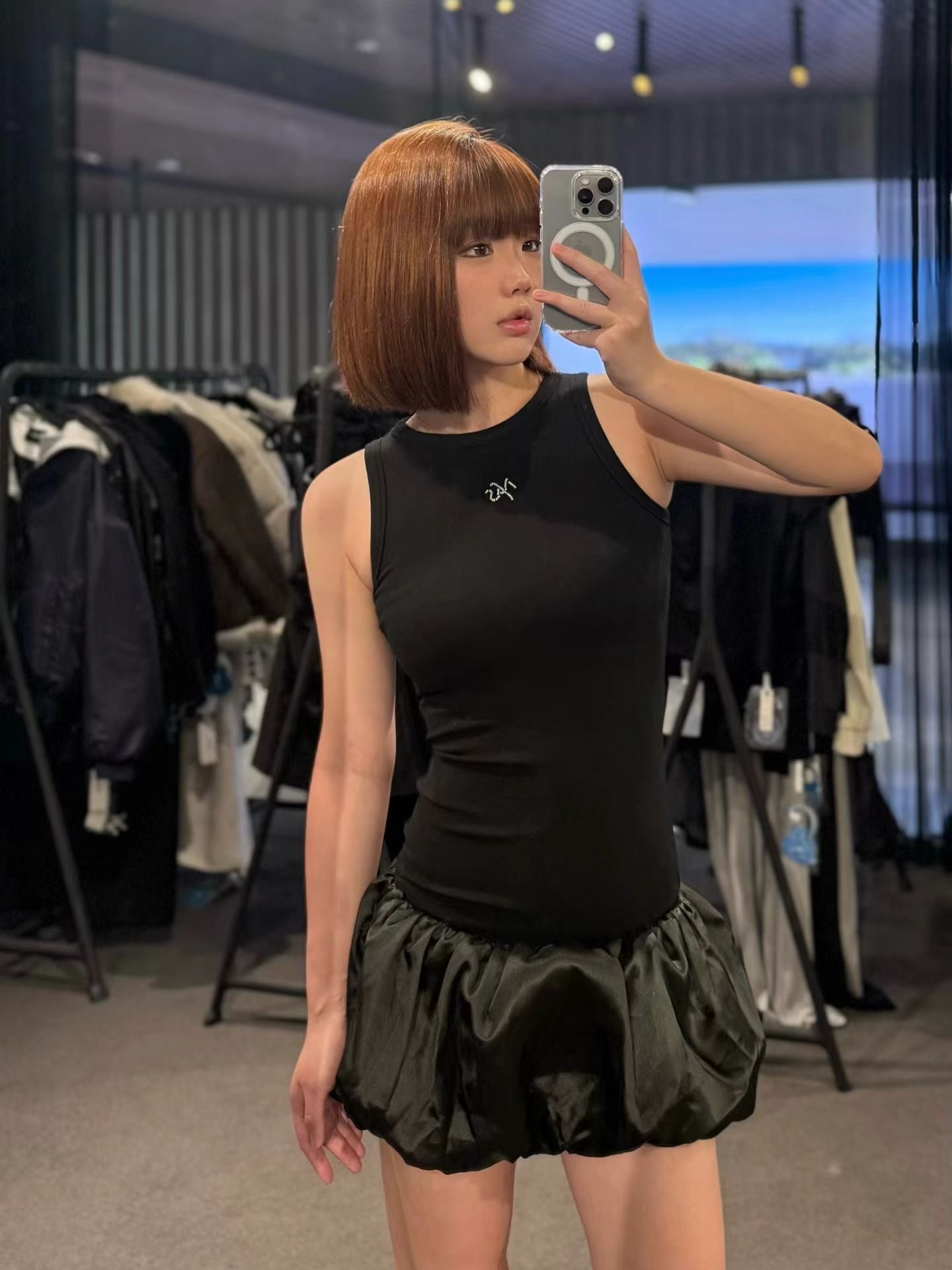 NAWS BLACK 3-CARAT BUD DRESS