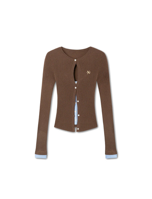 NAWS CHESTNUT BROWN PERTH KNIT TOP