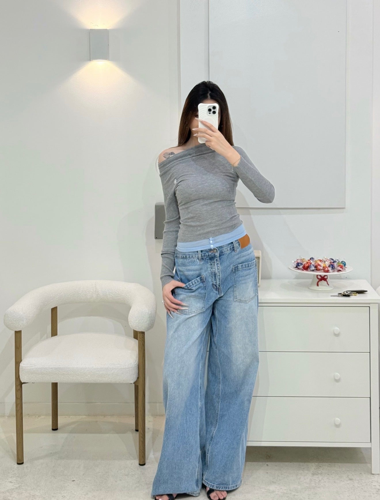 NAWS BLUES GRAY NEVA KNITWEAR
