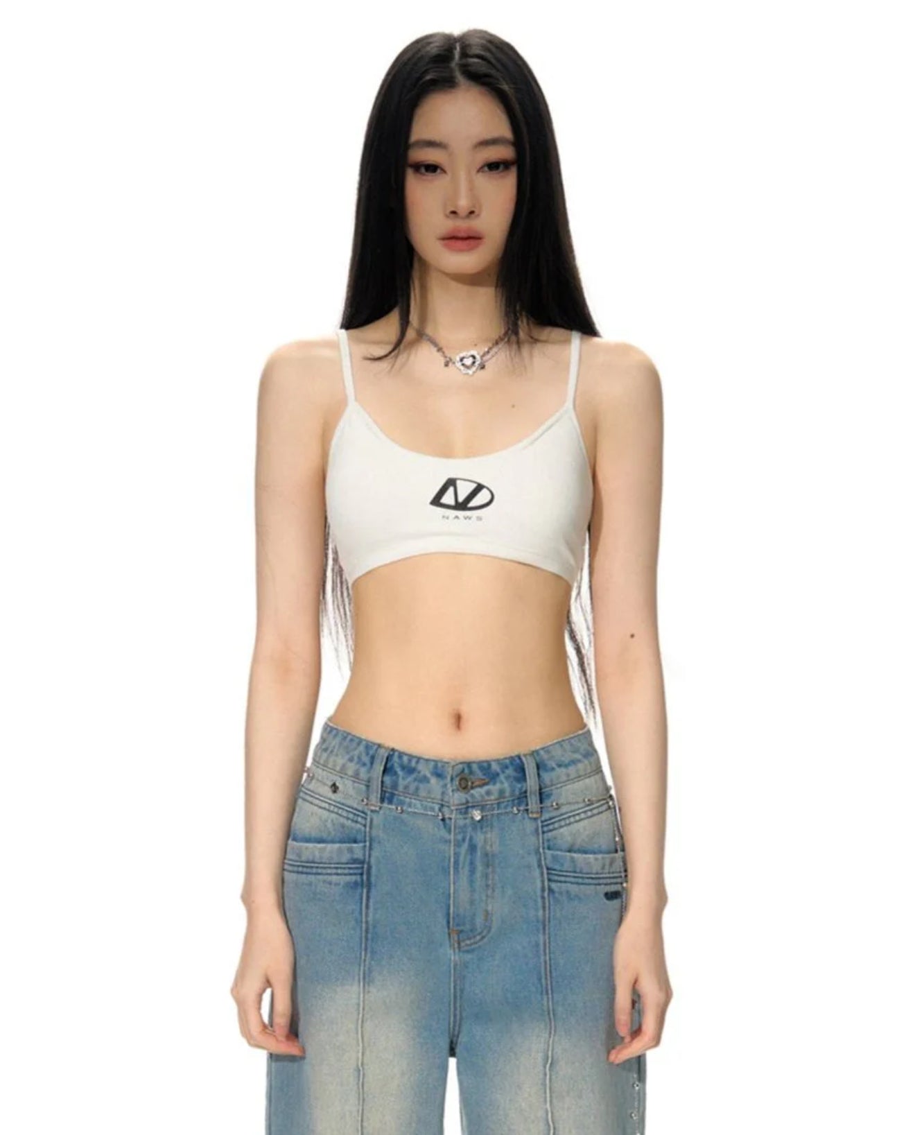 NAWS ANNOTATION BRALETTE IN WHITE