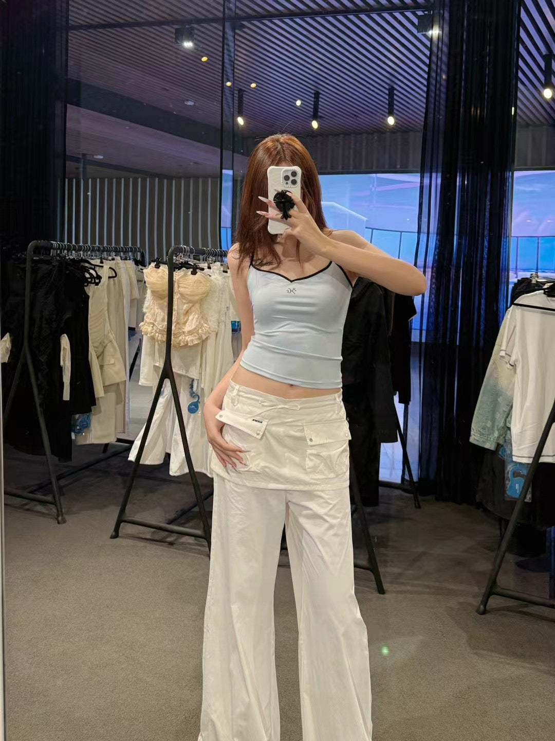 NAWS WHITE WANDERING PARATROOPER PANTS