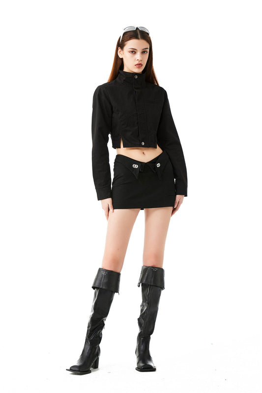 YJ1 CROPPED CARGO JACKET