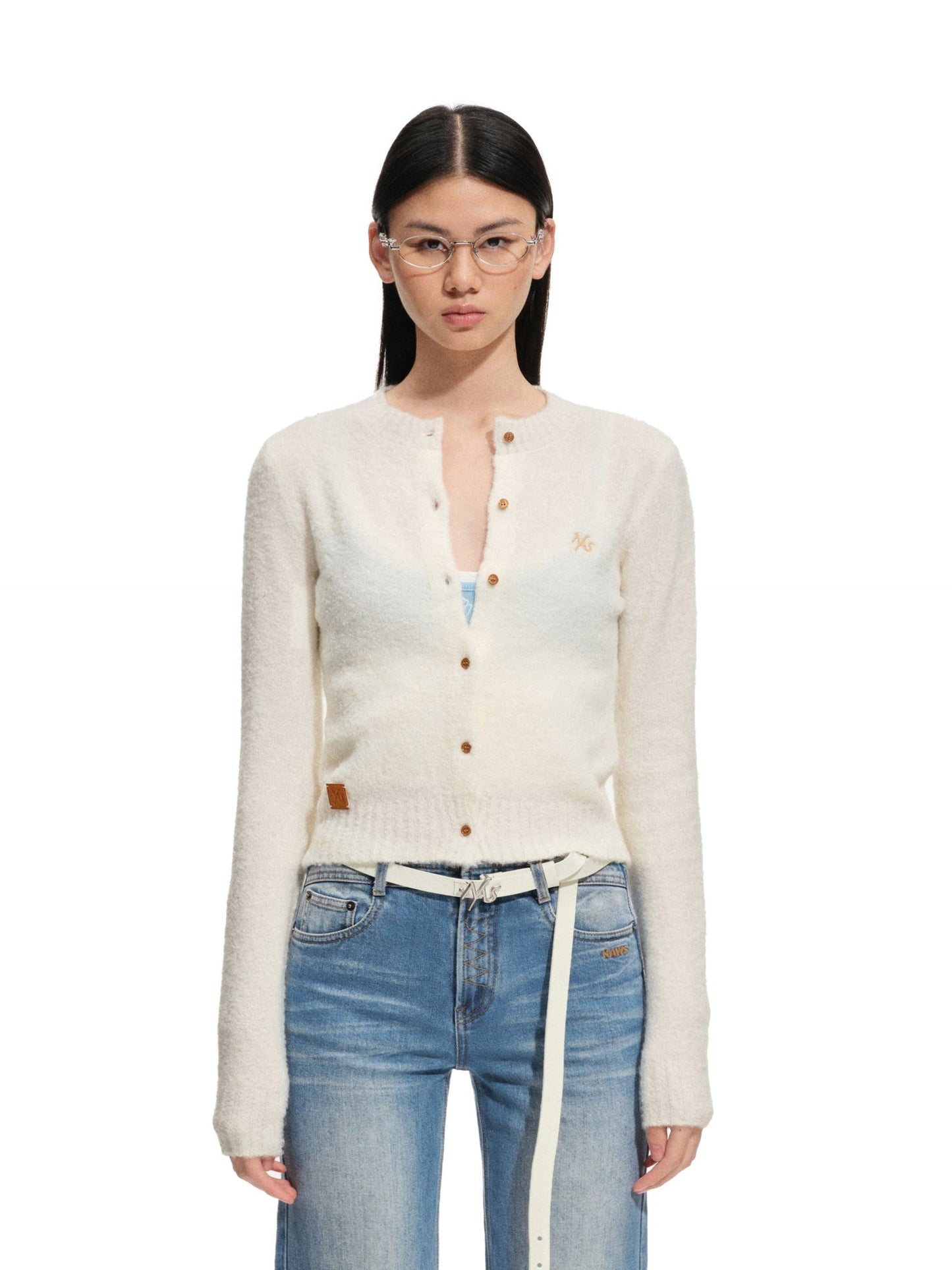 NAWS POLAR CREW-NECK KNIT CARDIGAN