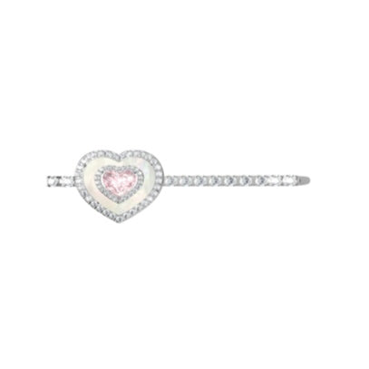 Poem pink heart hair pin