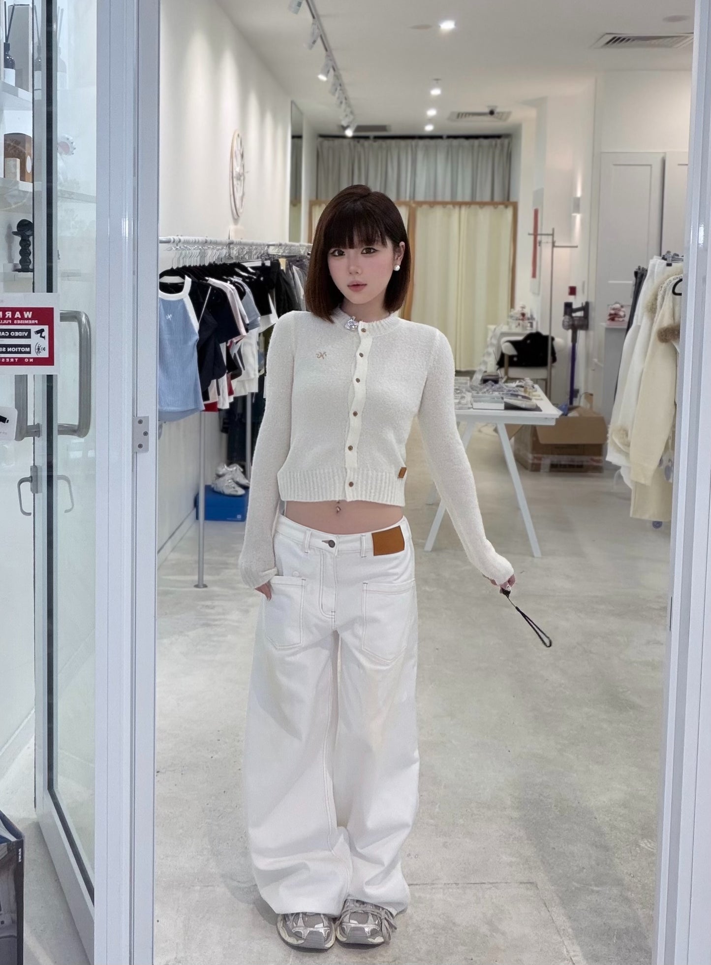 NAWS POLAR CREW-NECK KNIT CARDIGAN