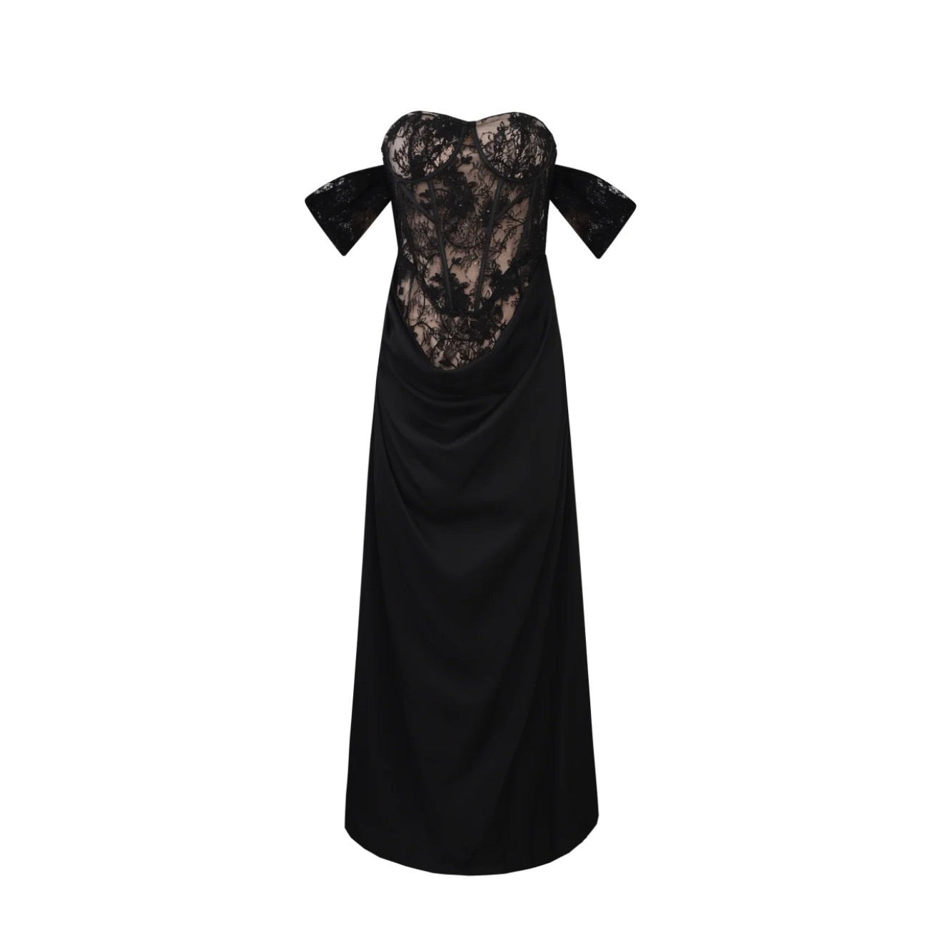 Crow Crew black lace corset dress