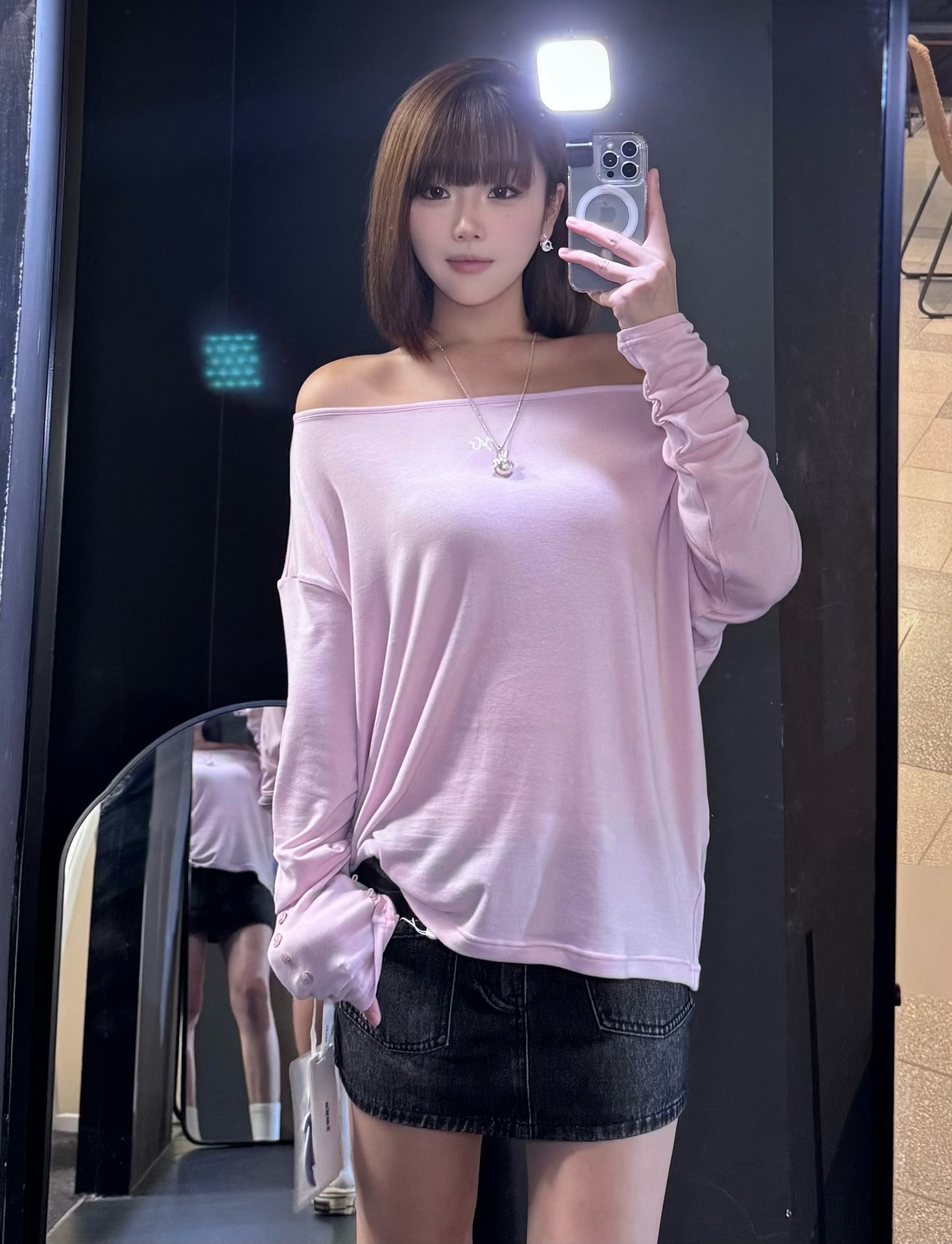 NAWS SOFT MIST PINK LUCERNE LONG SLEEVE TEE