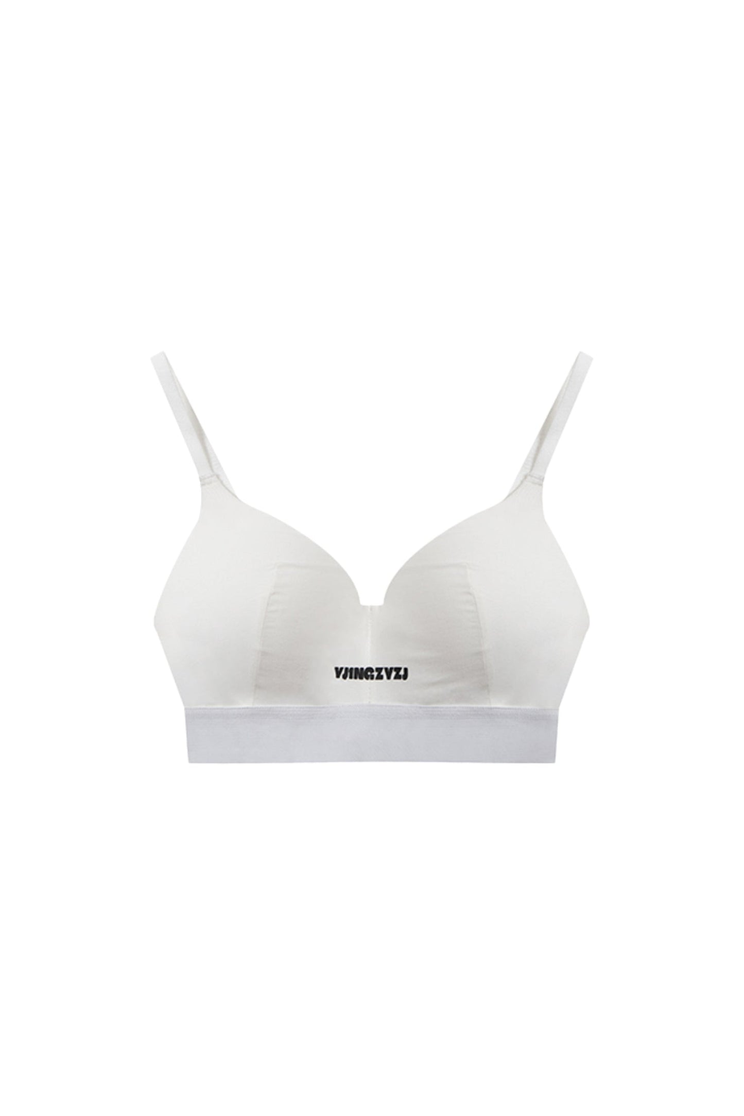 YJ1 COTTON PUSH UP PLUNGE BRA IN WHITE