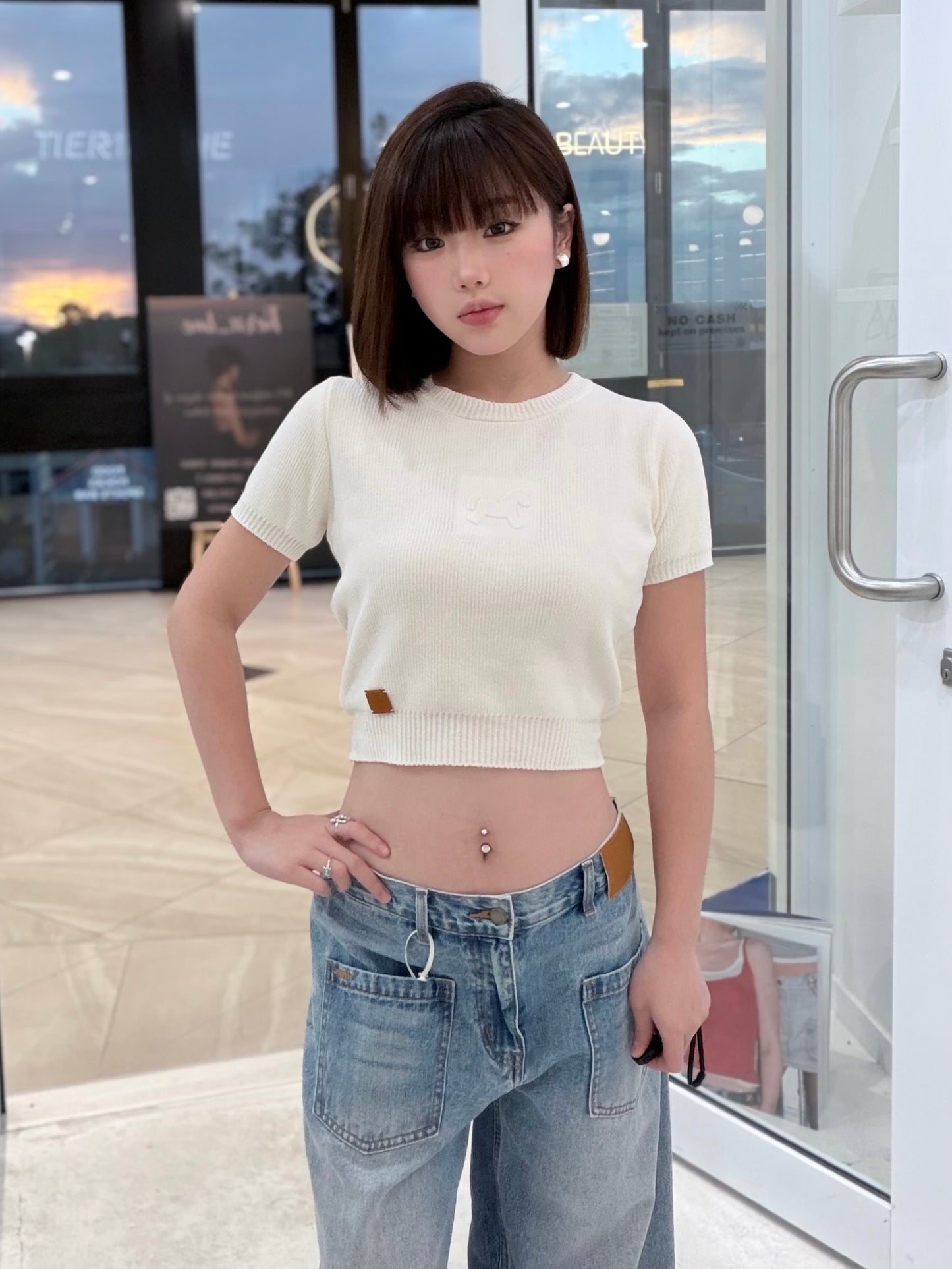 NAWS MILK WHITE PONY KNIT TEE