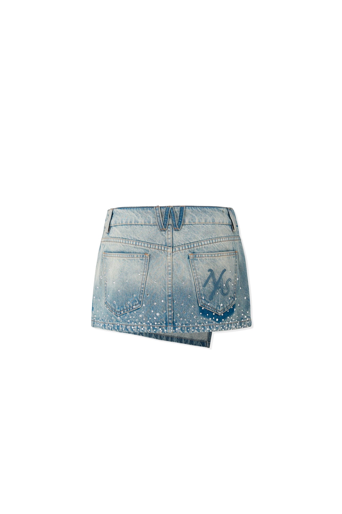 NAWS 5-CARAT ORIGAMI DENIM SKIRT