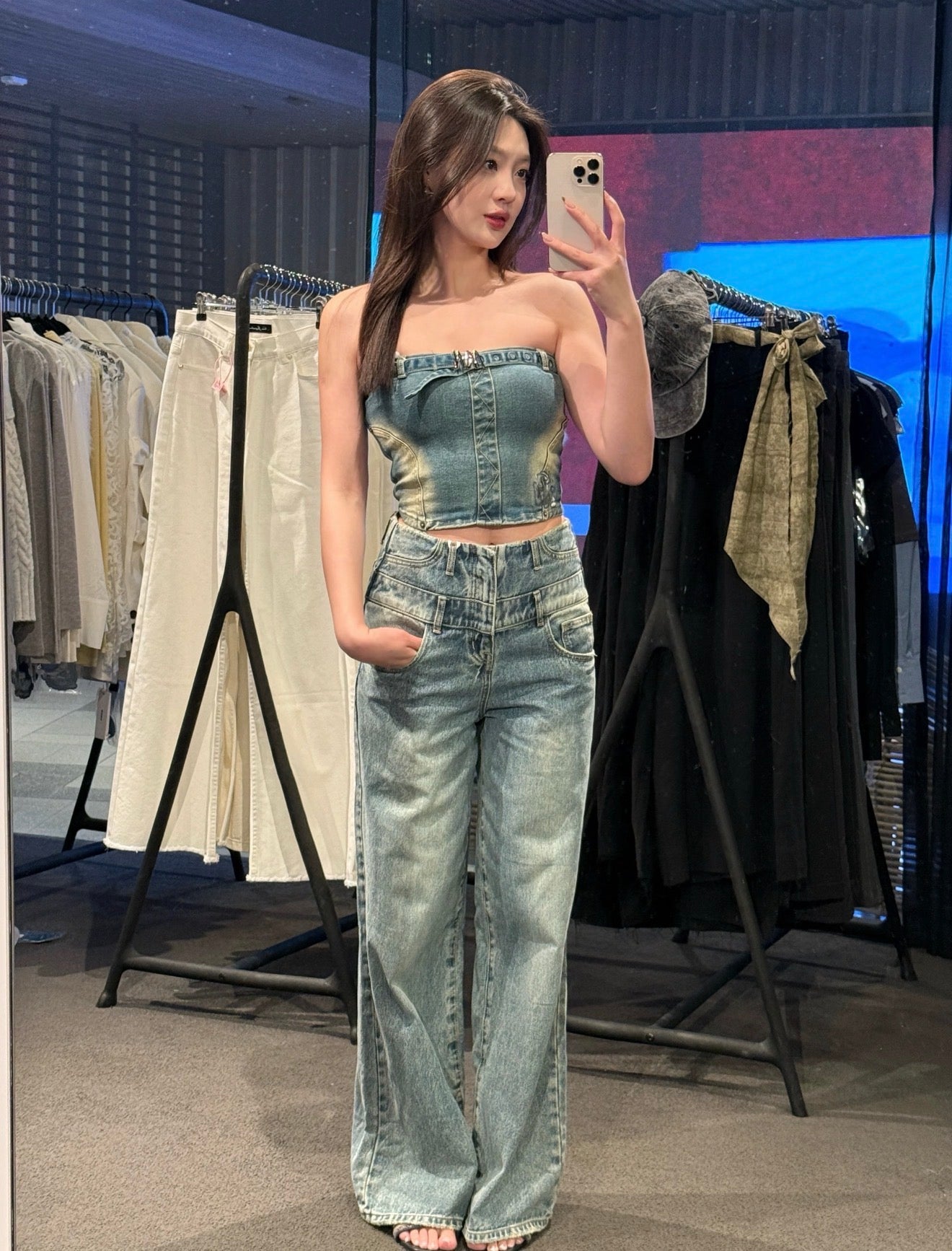 NAWS Denim crop top