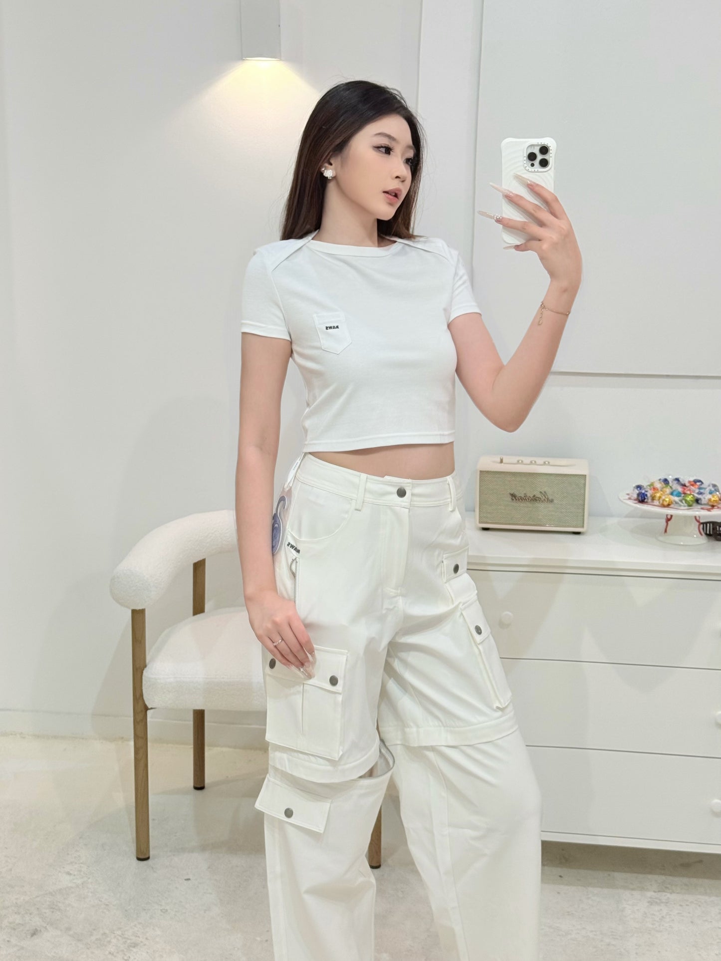 NAWS WHITE MESSENGER TEE