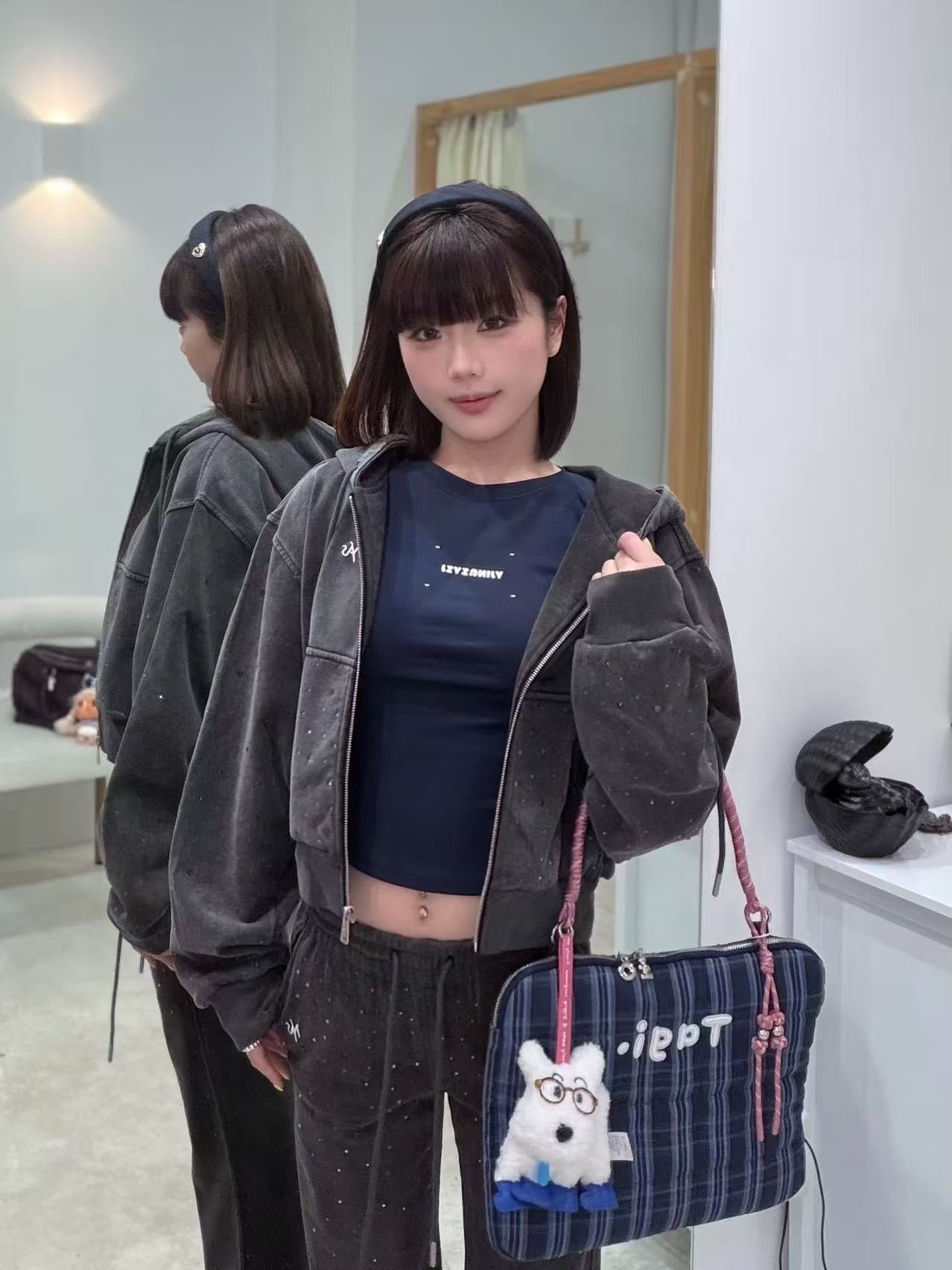 NAWS SPARKLY CROPPED HOODIE