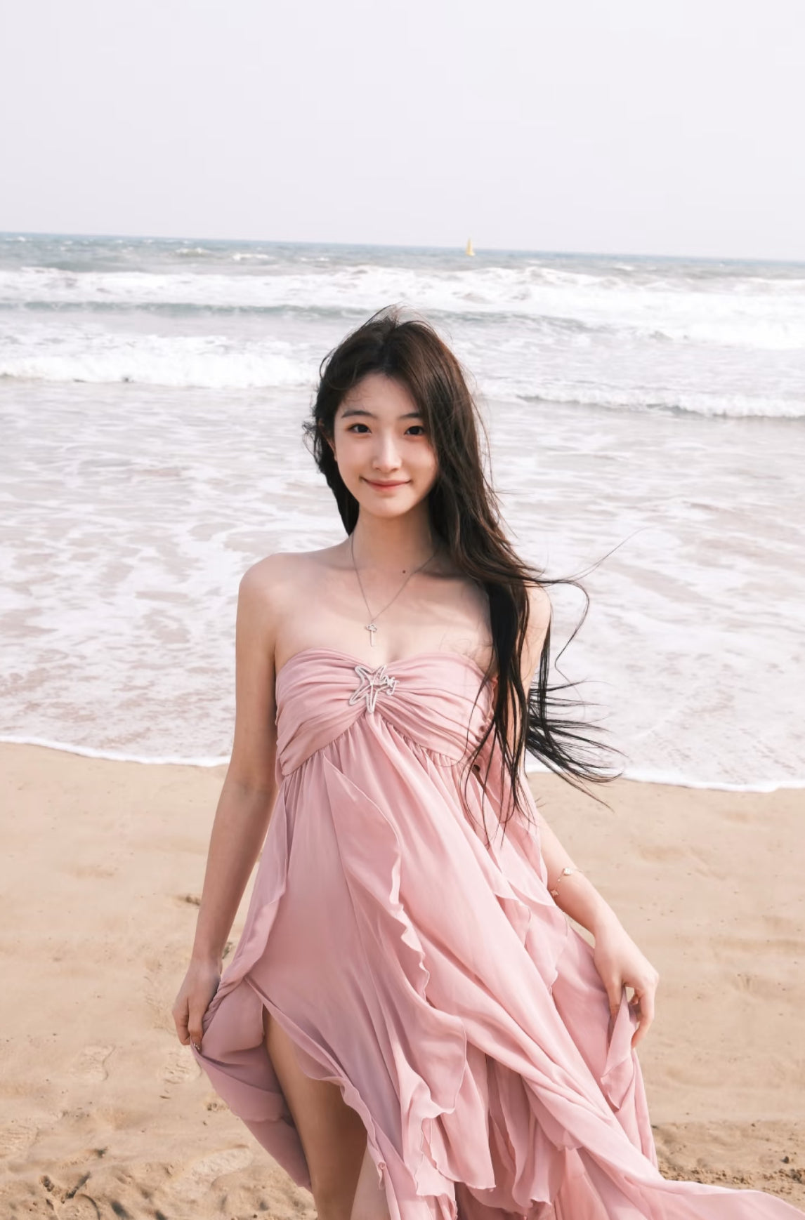 Nana Jacqueline Mariah Dress (Peach)