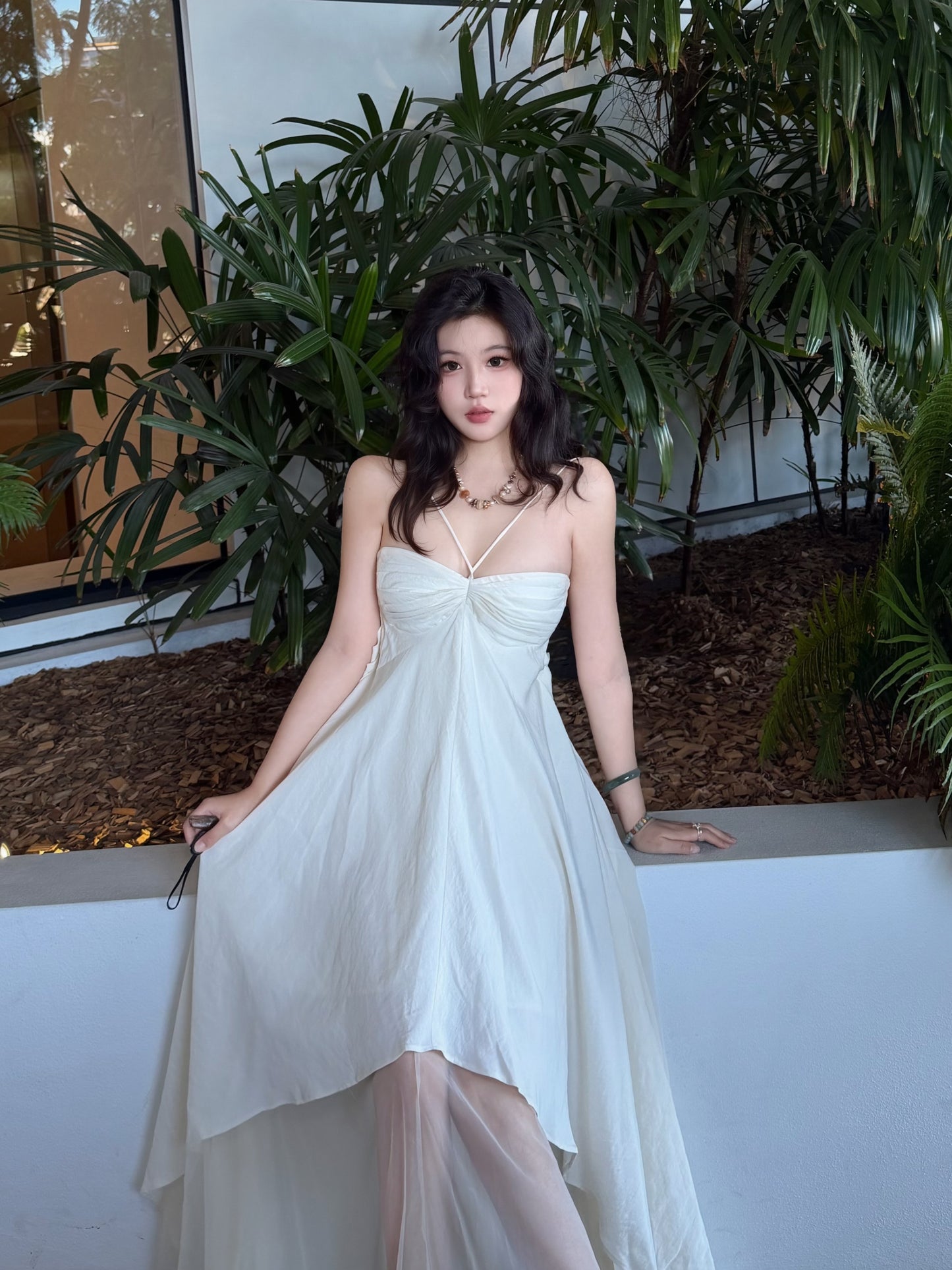 Crow Crew Backless tied maxi dress