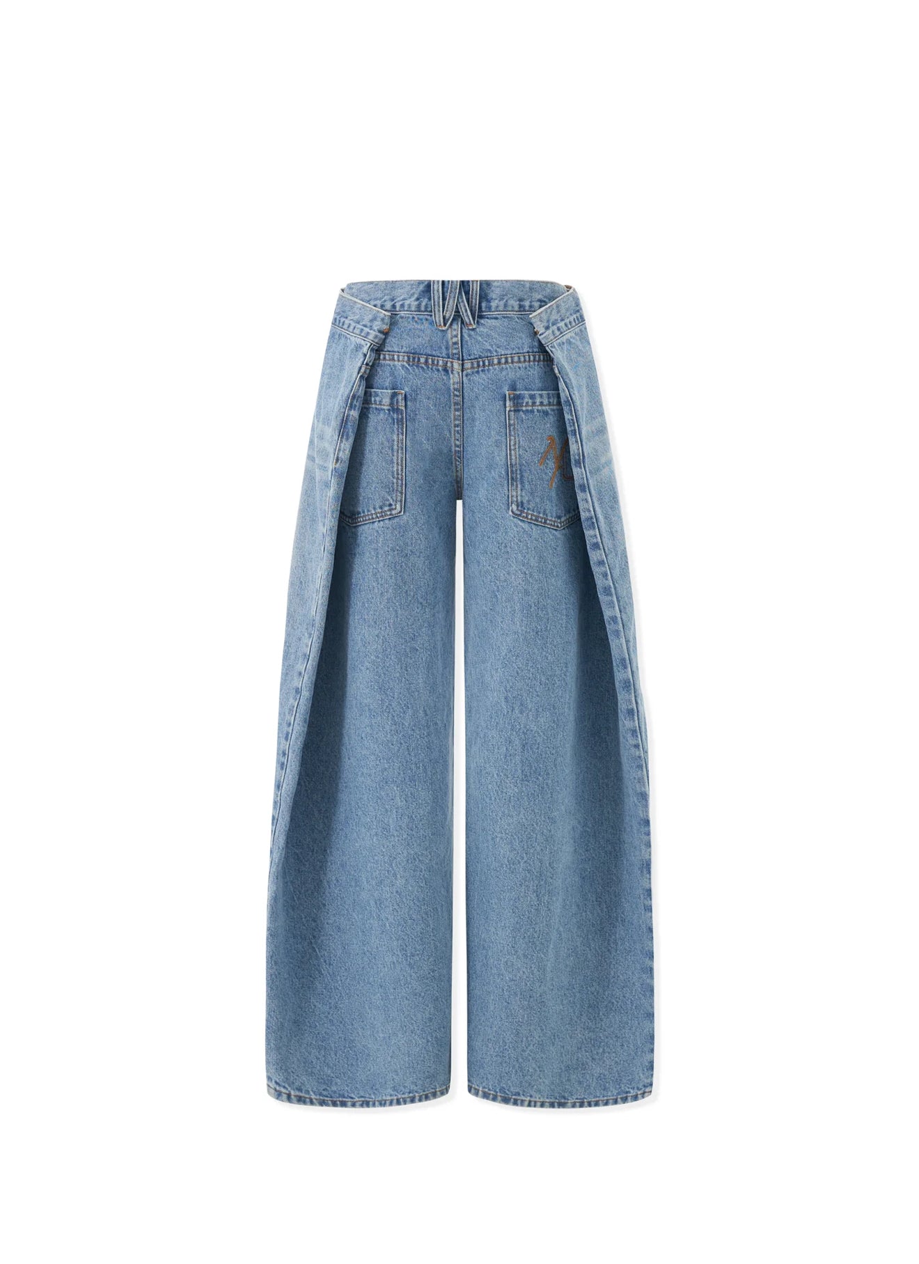 NAWS BLUE CERAMIC DENIM SACK JEANS