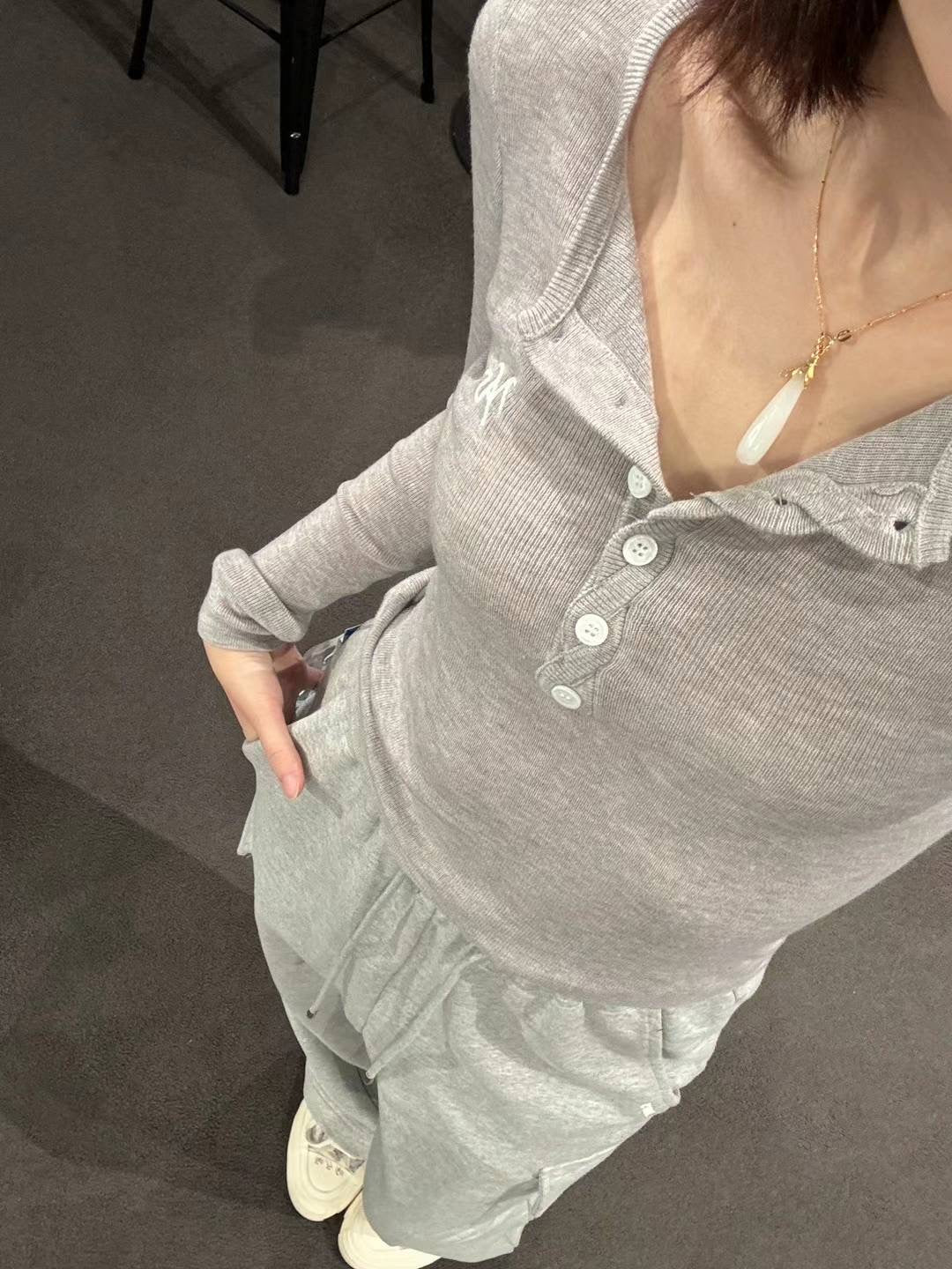 NAWS GRAY CLASSIC JOGGING SWEATPANTS