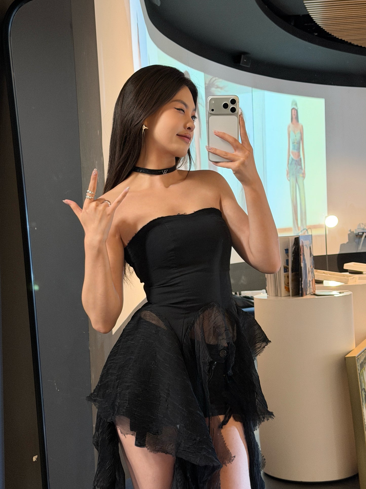 Jagee Chen Black jellyfish Top