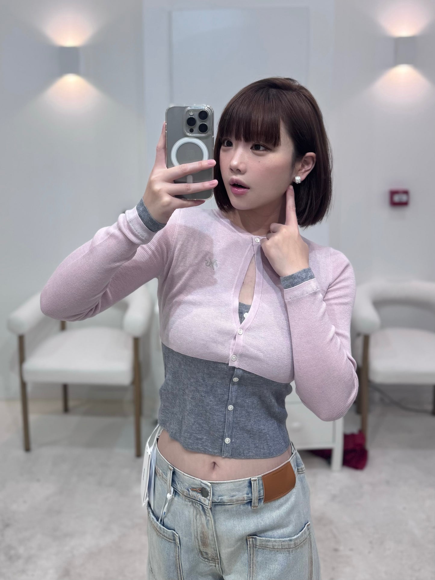 NAWS MISTY PINK CHAMPS KNIT SWEATER