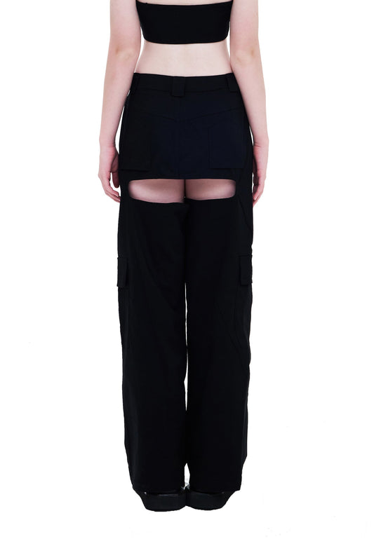 YJ1 CROTCHLESS CARGO PANTS