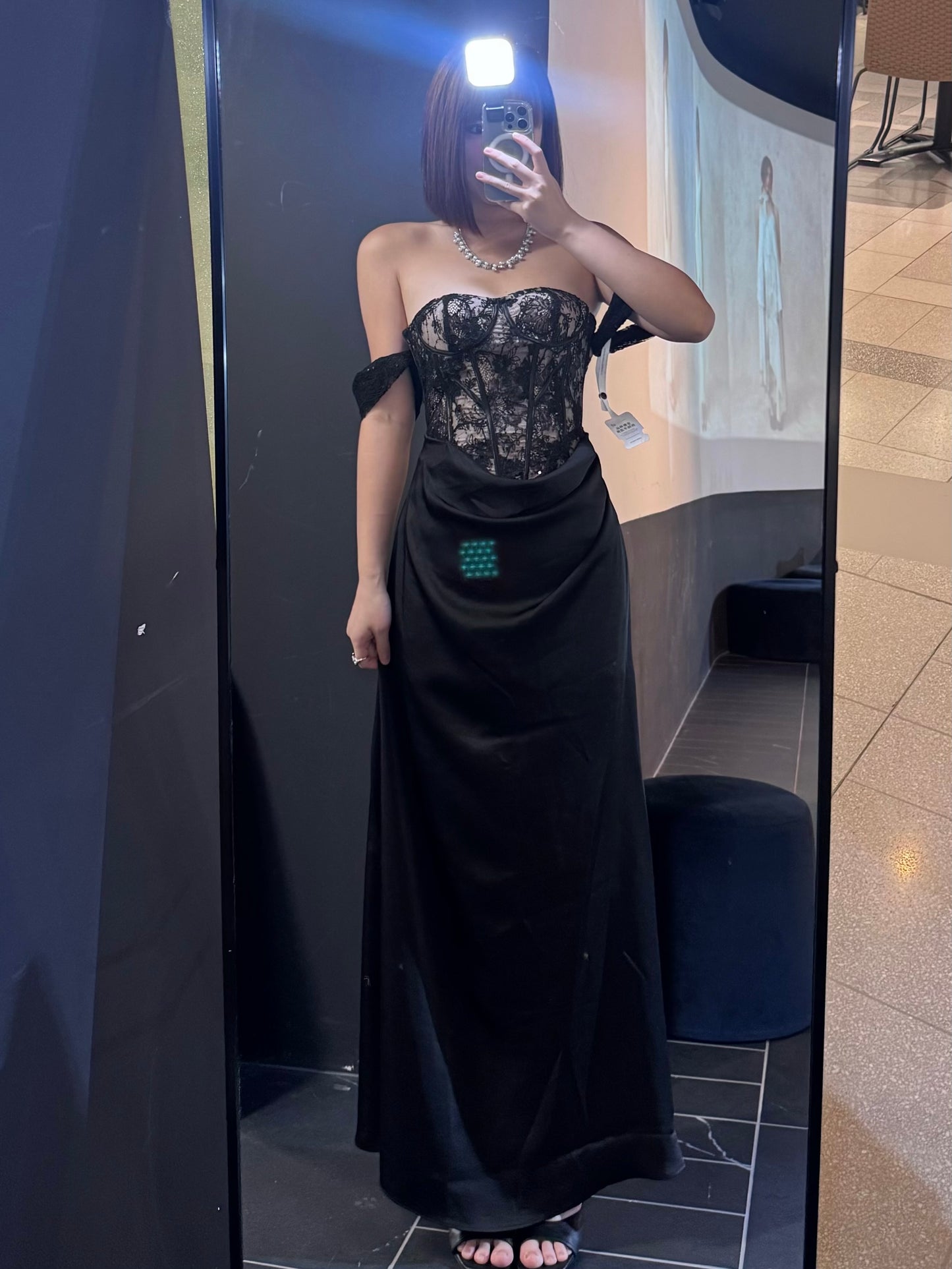 Crow Crew black lace corset dress