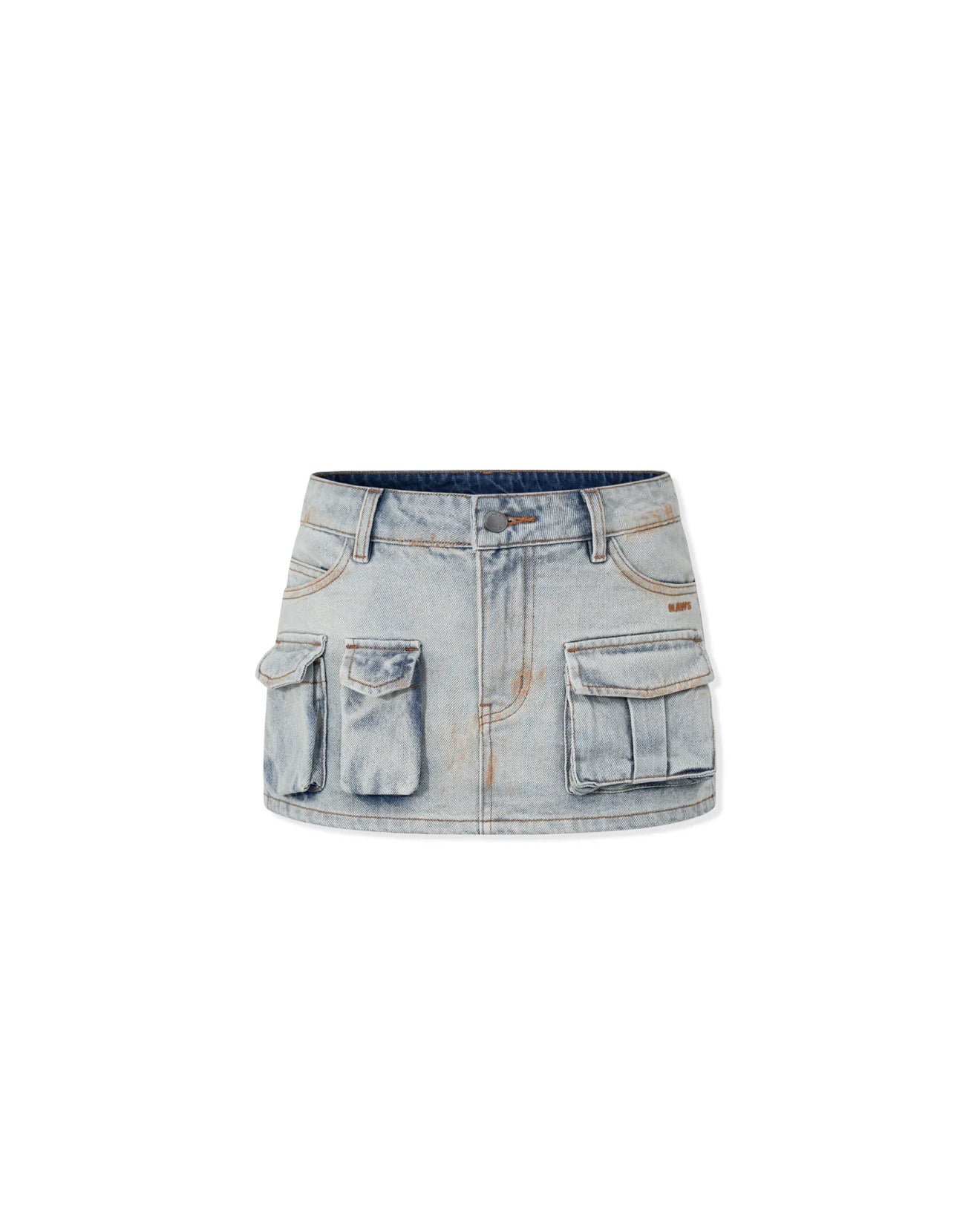 NAWS WHITE CERAMIC DENIM SKIRT