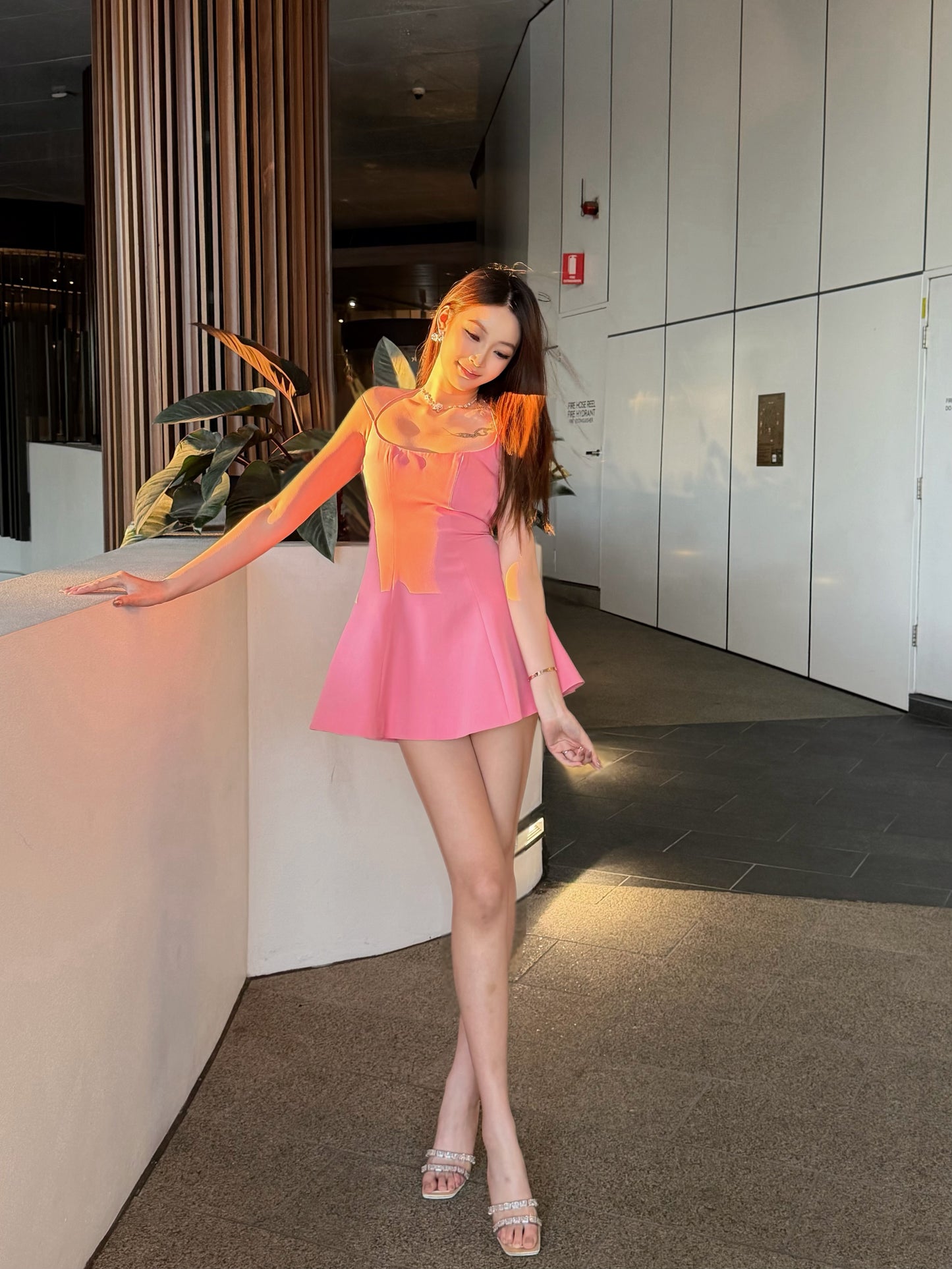 Nana Jacqueline Giana Open-Back Pink Dress