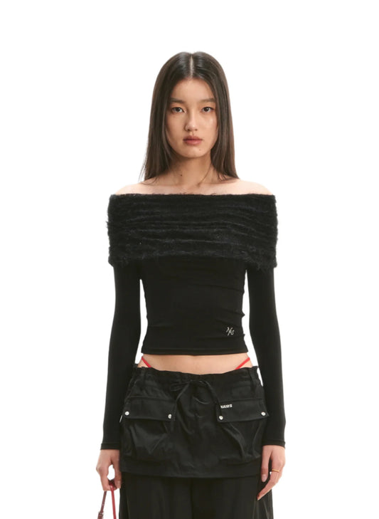 NAWS BLACK ICY-ROSE LONG SLEEVE TEE