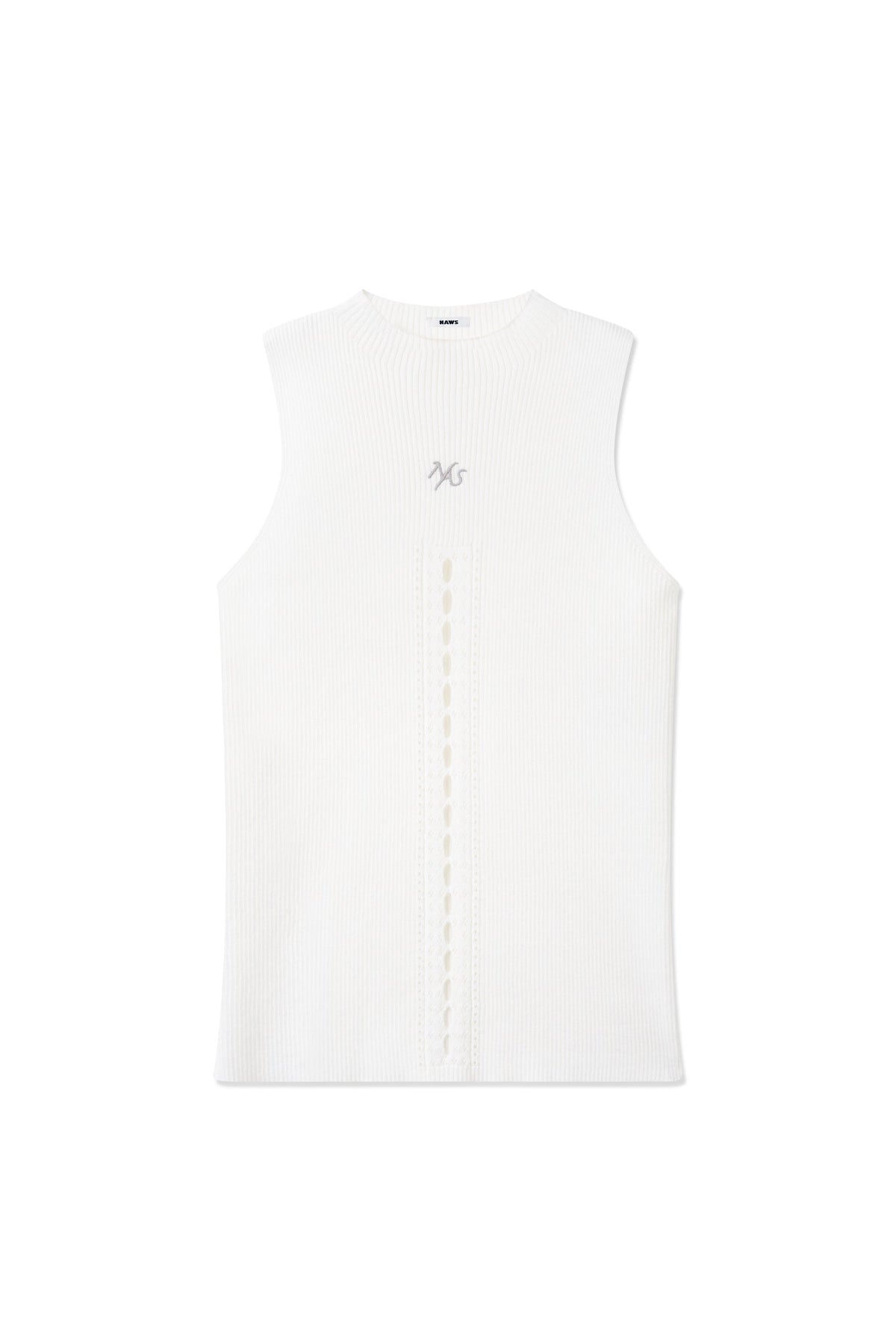 NAWS CLOUD WHITE BALLET KNIT TANK TOP