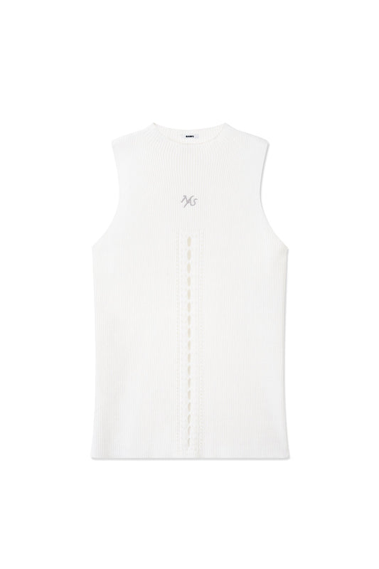 NAWS CLOUD WHITE BALLET KNIT TANK TOP