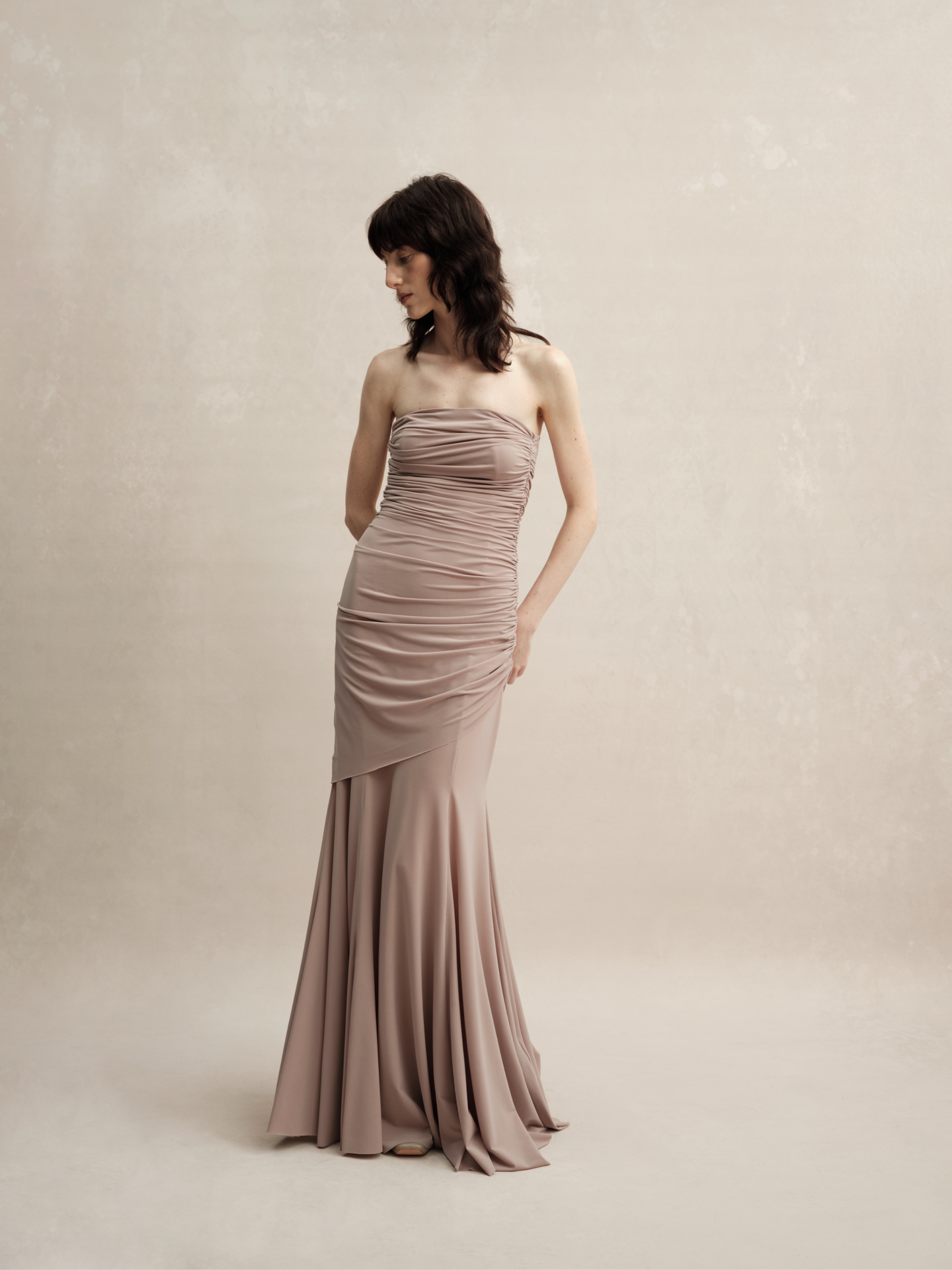 Elywood SOFT PINK PLEATED DRESS