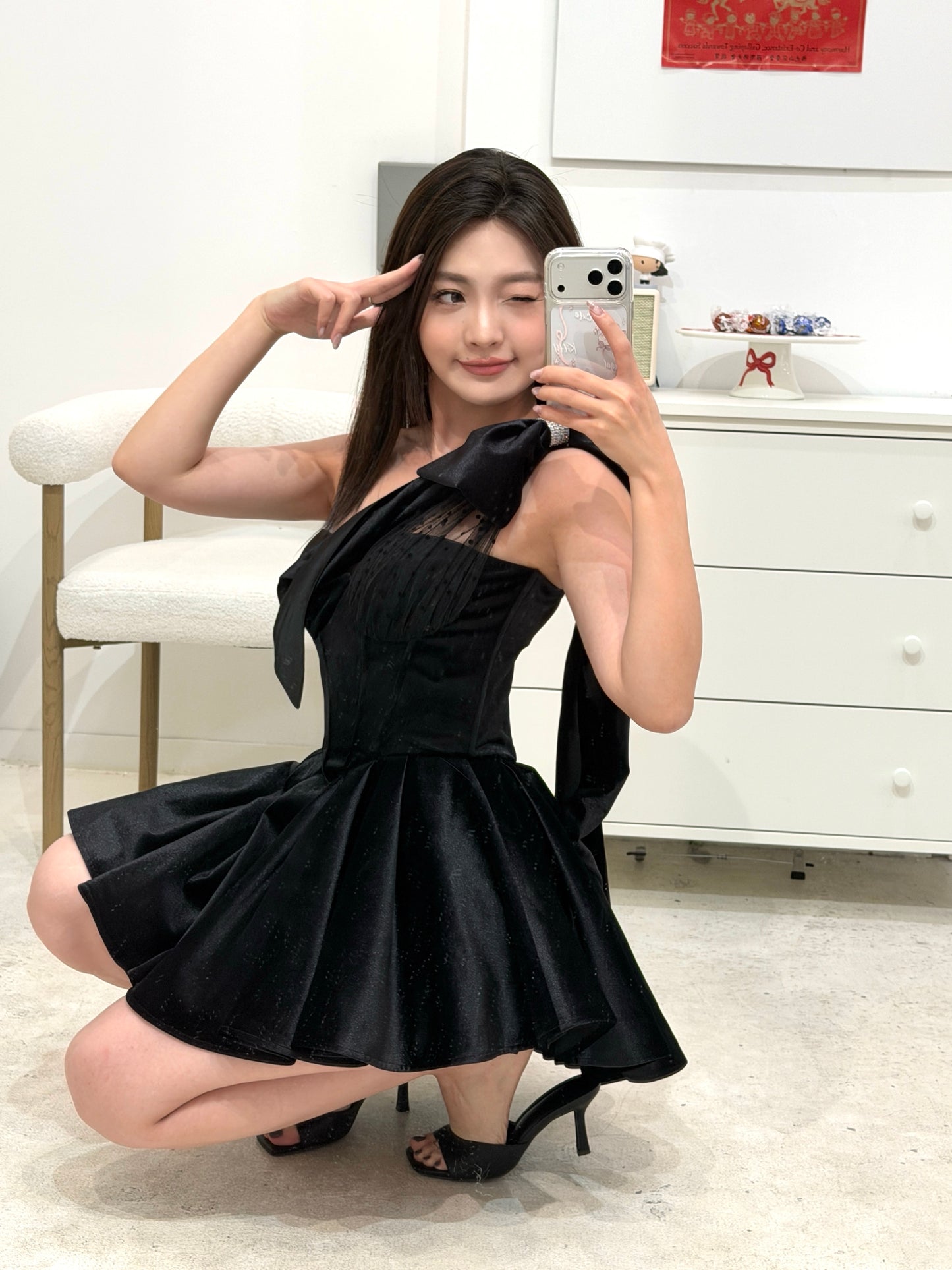 Nana Jacqueline Zephina Velvet Mini Dress