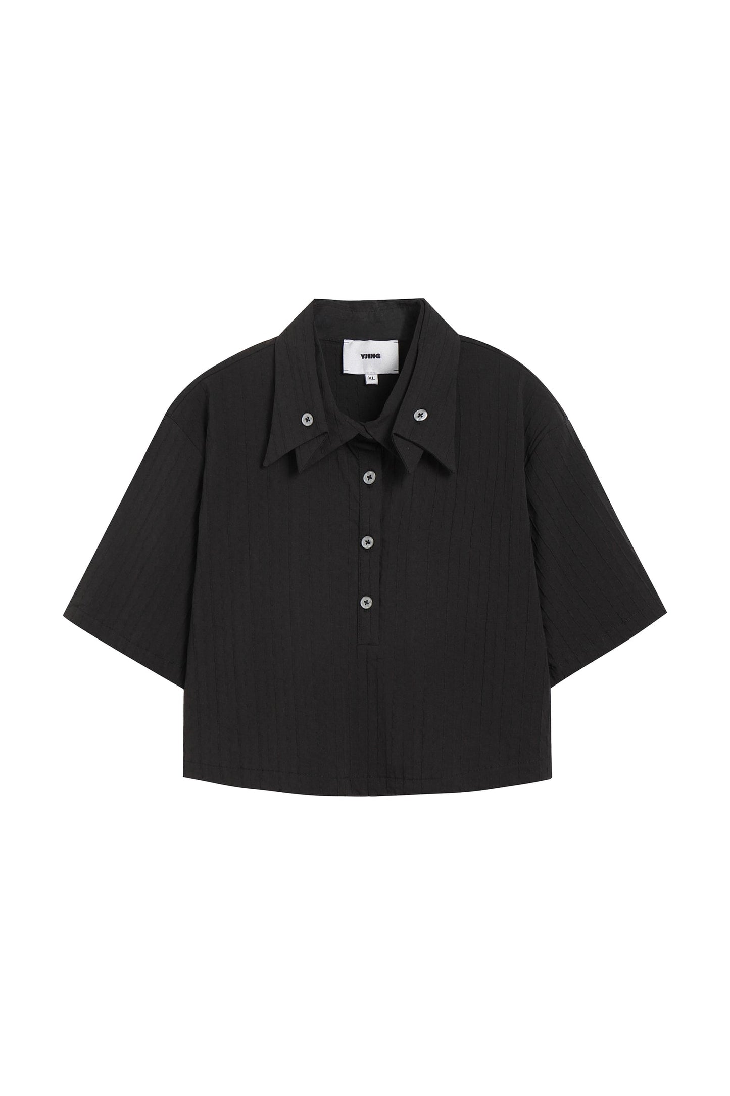 YJ1 CROPPED SHIRT IN BLACK