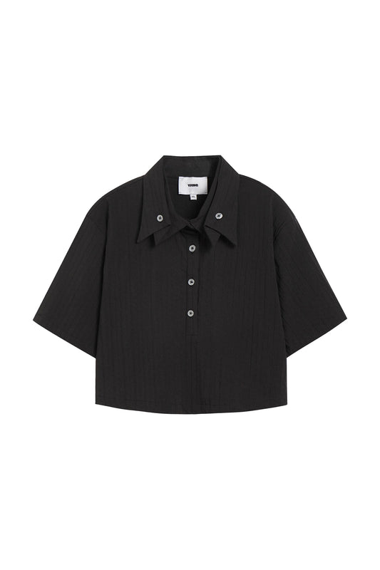 YJ1 CROPPED SHIRT IN BLACK