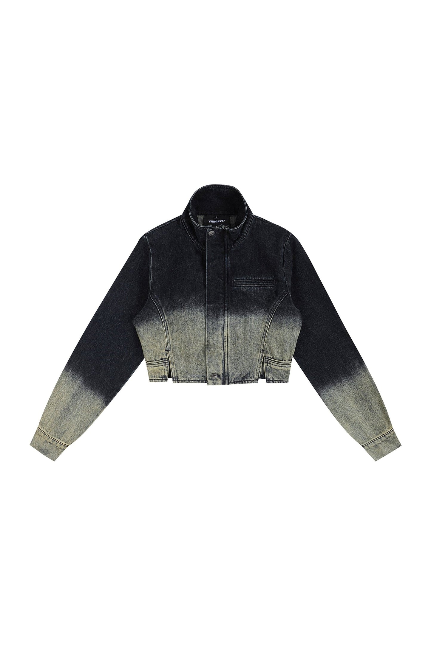 YJ1 CROPPED GRADIENT DENIM JACKET