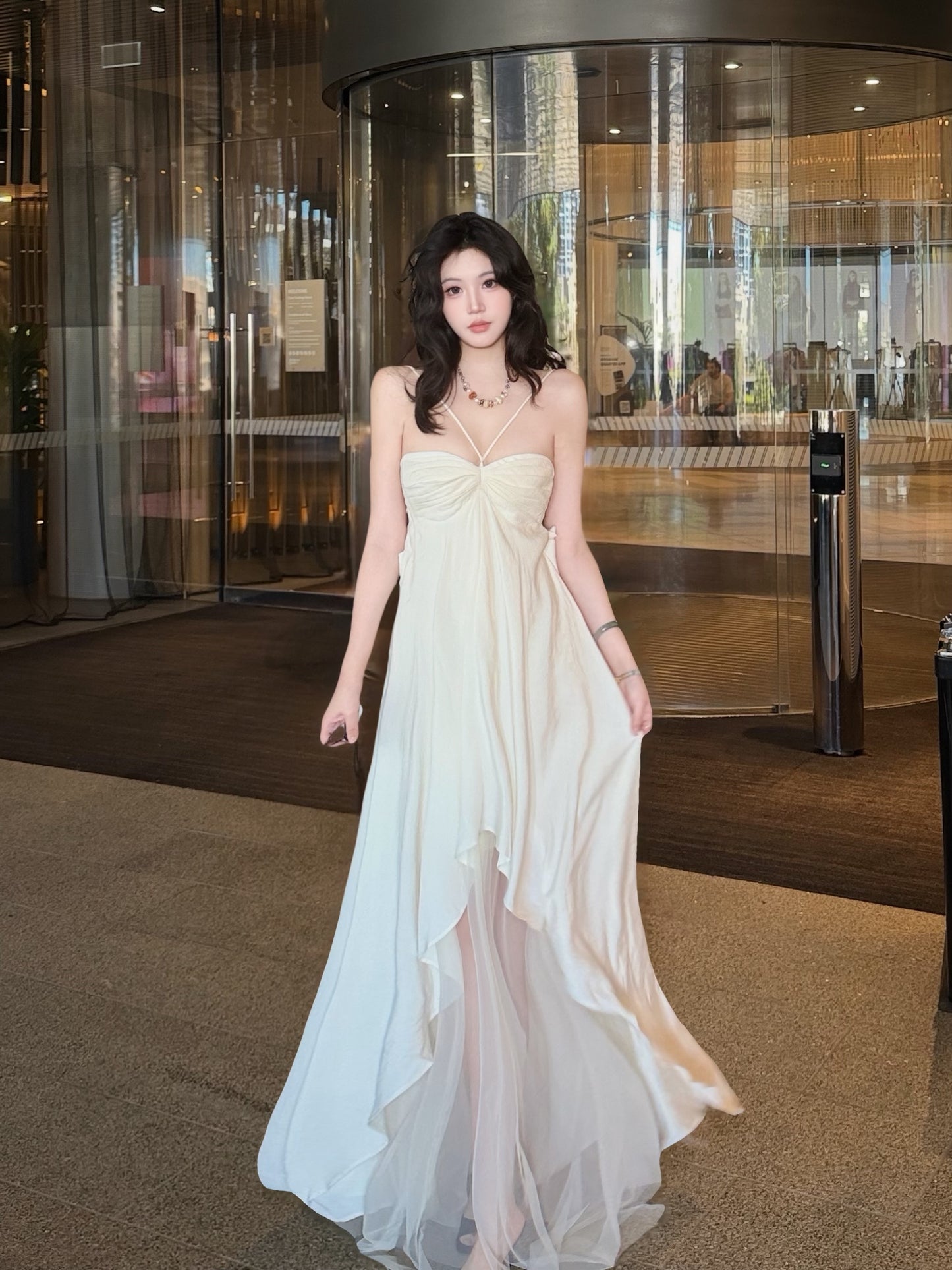 Crow Crew Backless tied maxi dress
