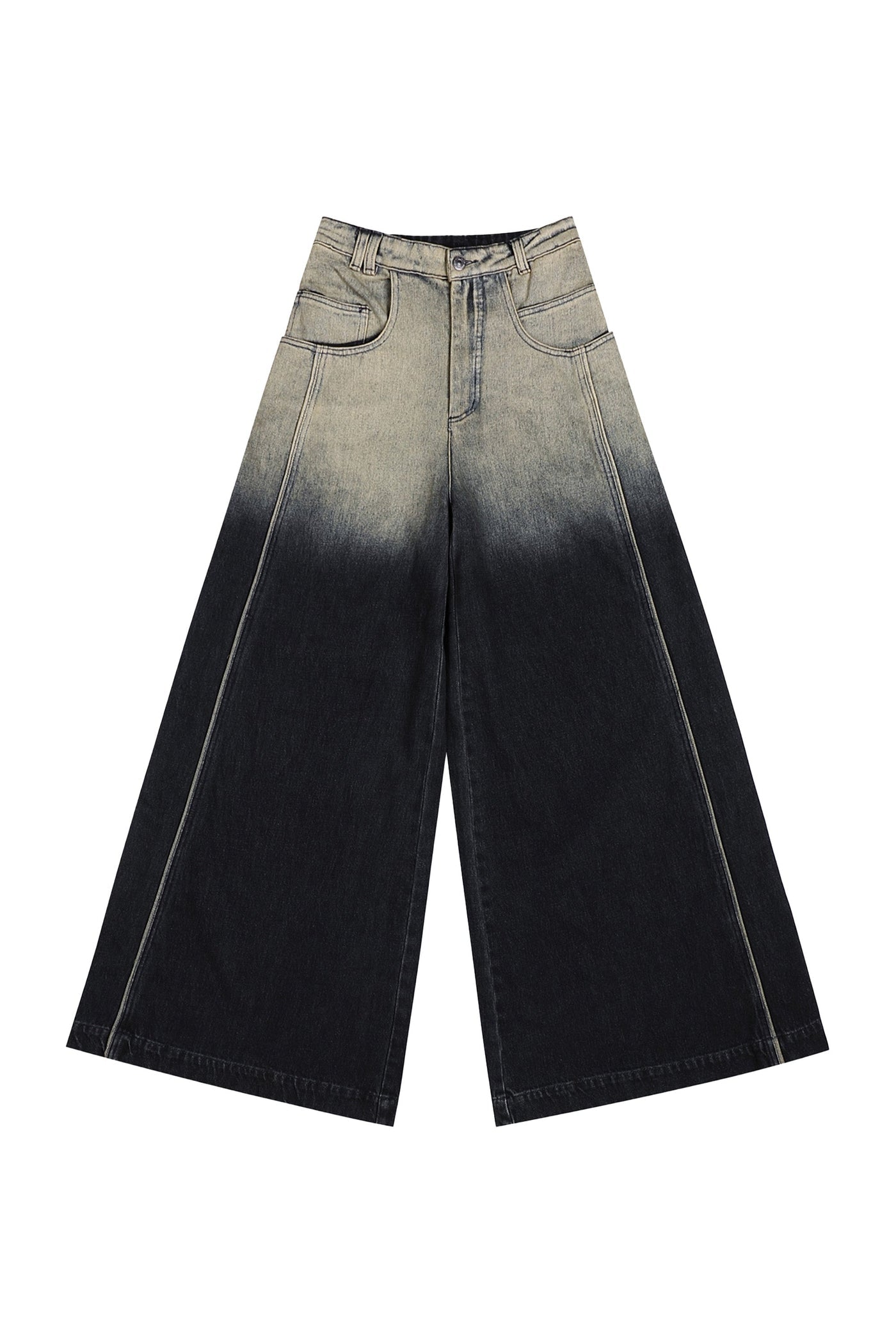 YJ1 GRADIENT WIDE-LEG JEANS