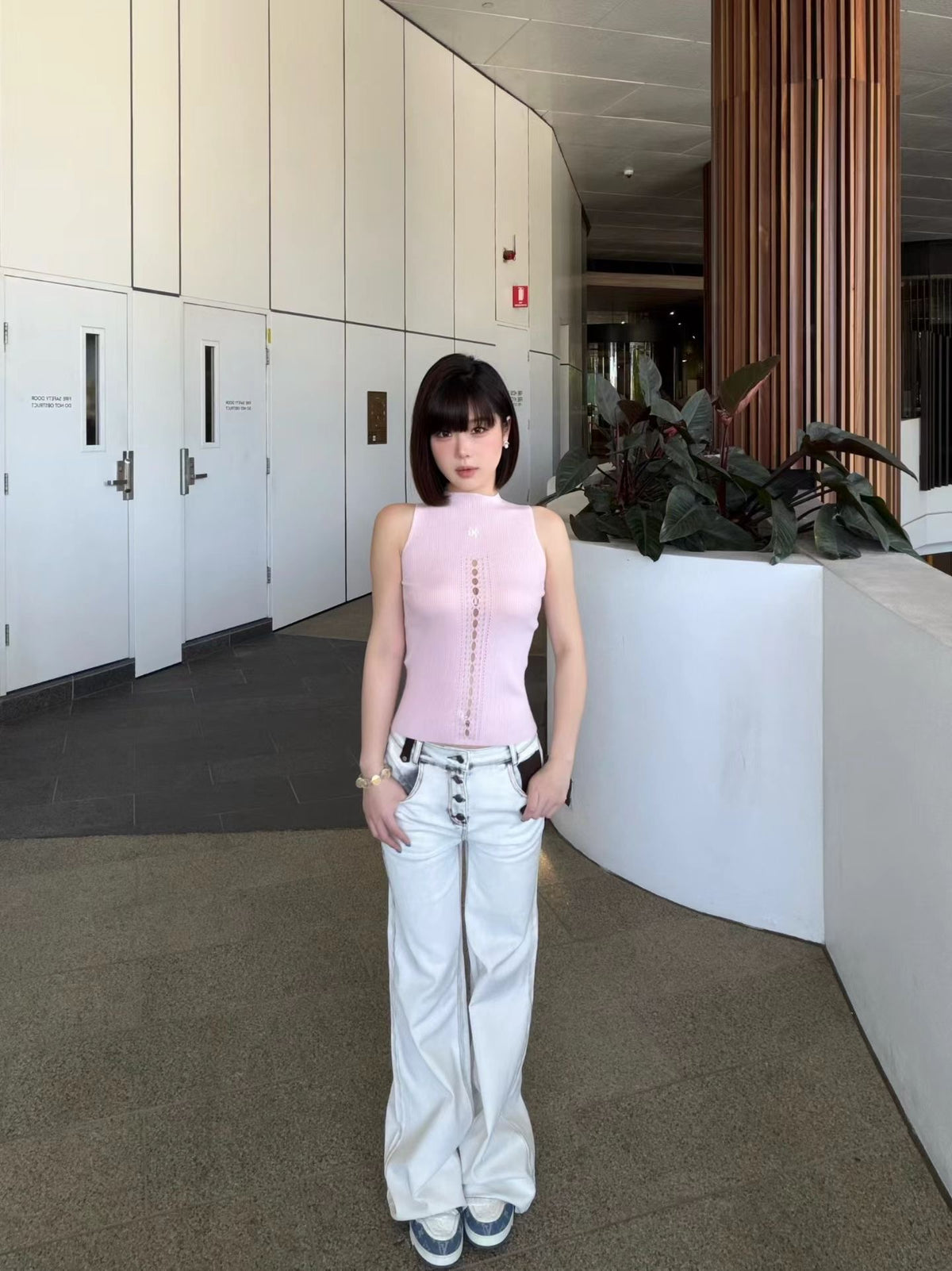 NAWS +5CM BUFFED JEANS ALMOND WHITE