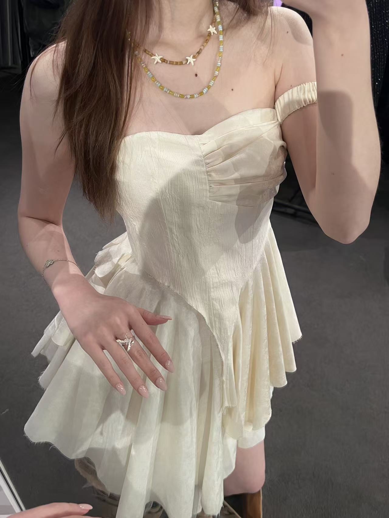 Elywood WHITE BANDEAU SHORT DRESS